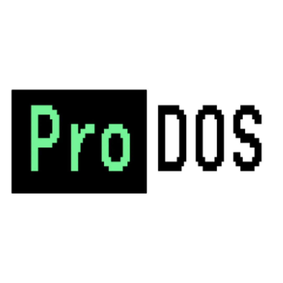 Logo chính thức của hệ điều hành ProDOS, biểu tượng của máy tính Apple II cổ điển