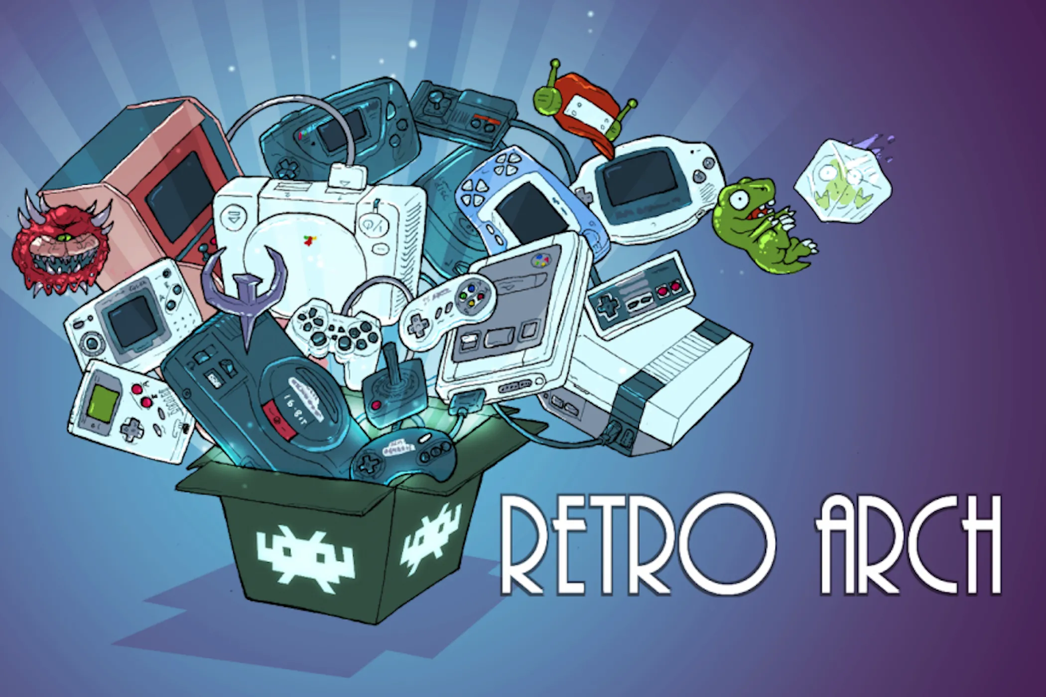 Logo của phần mềm giả lập đa năng RetroArch