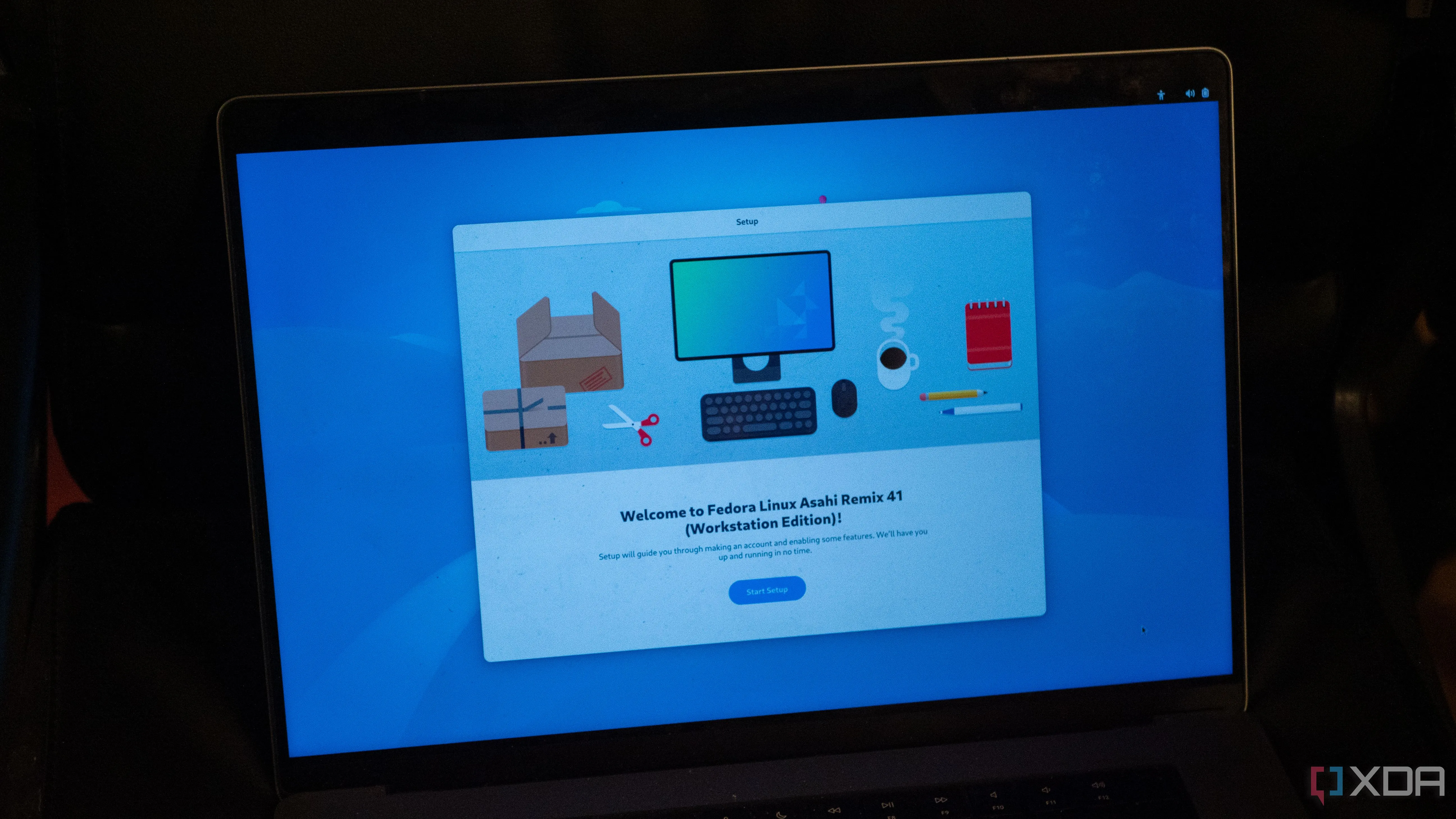 Logo Fedora Asahi Remix, một bản phân phối Linux phổ biến có thể chạy trên WSL