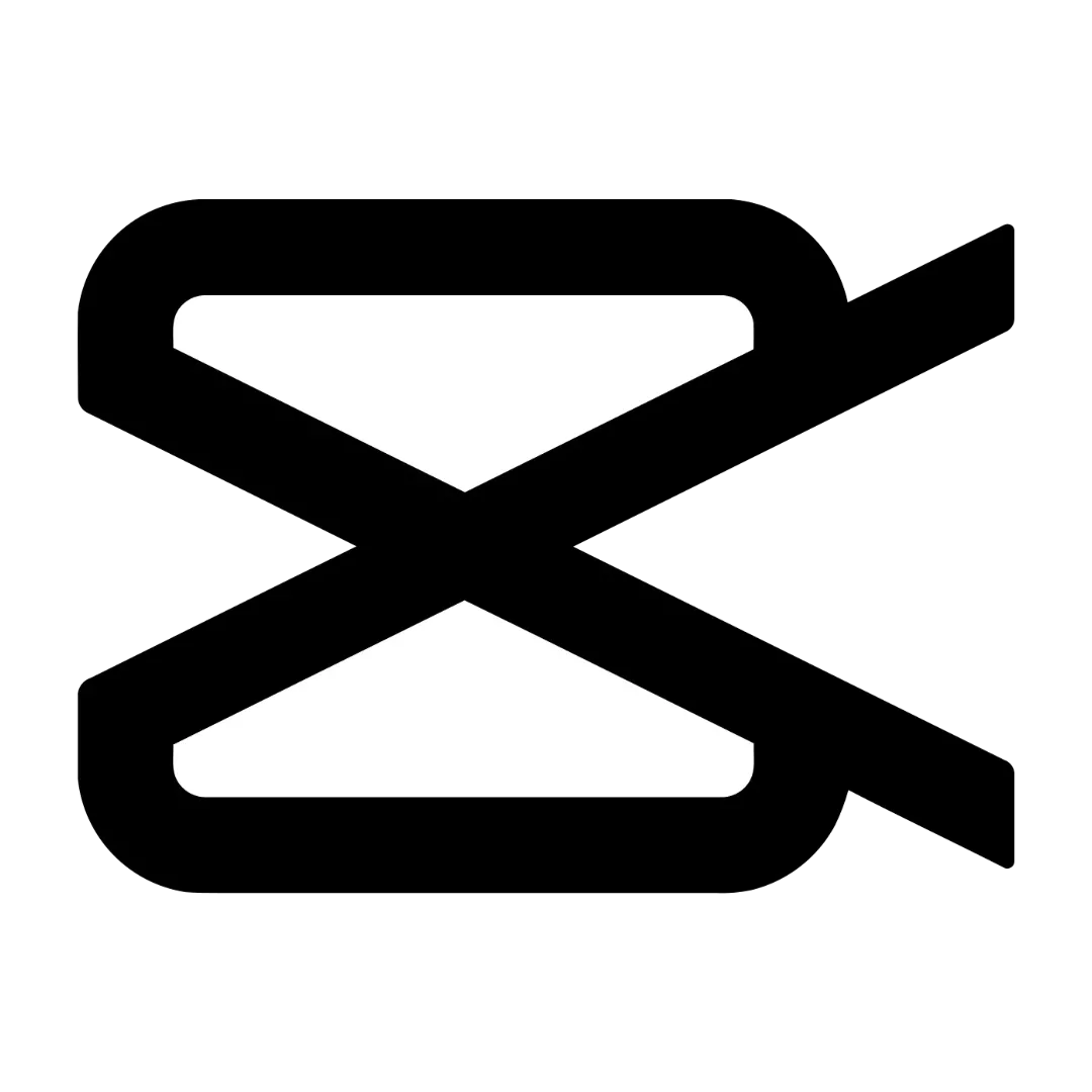 Logo ứng dụng CapCut, công cụ chỉnh sửa video trên trình duyệt được yêu thích.