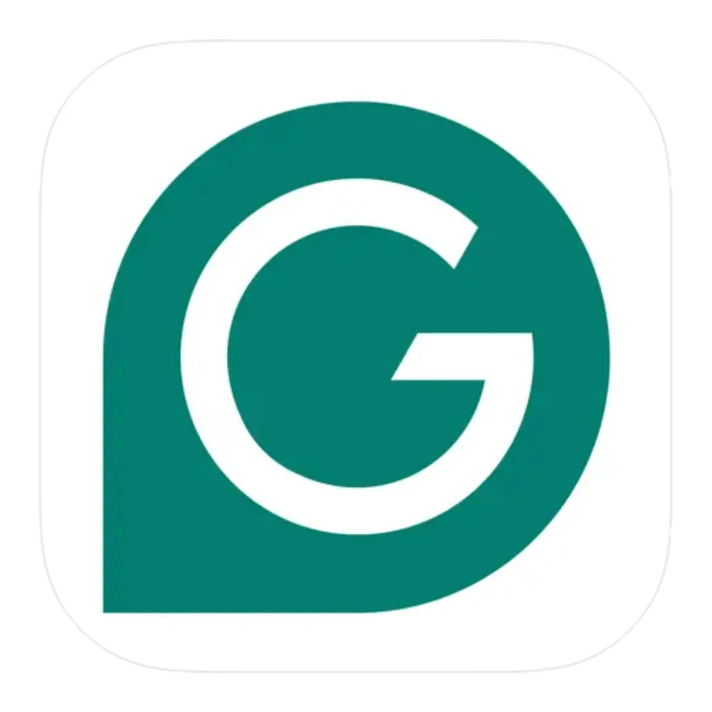 Logo ứng dụng Grammarly, công cụ sửa lỗi ngữ pháp và chính tả