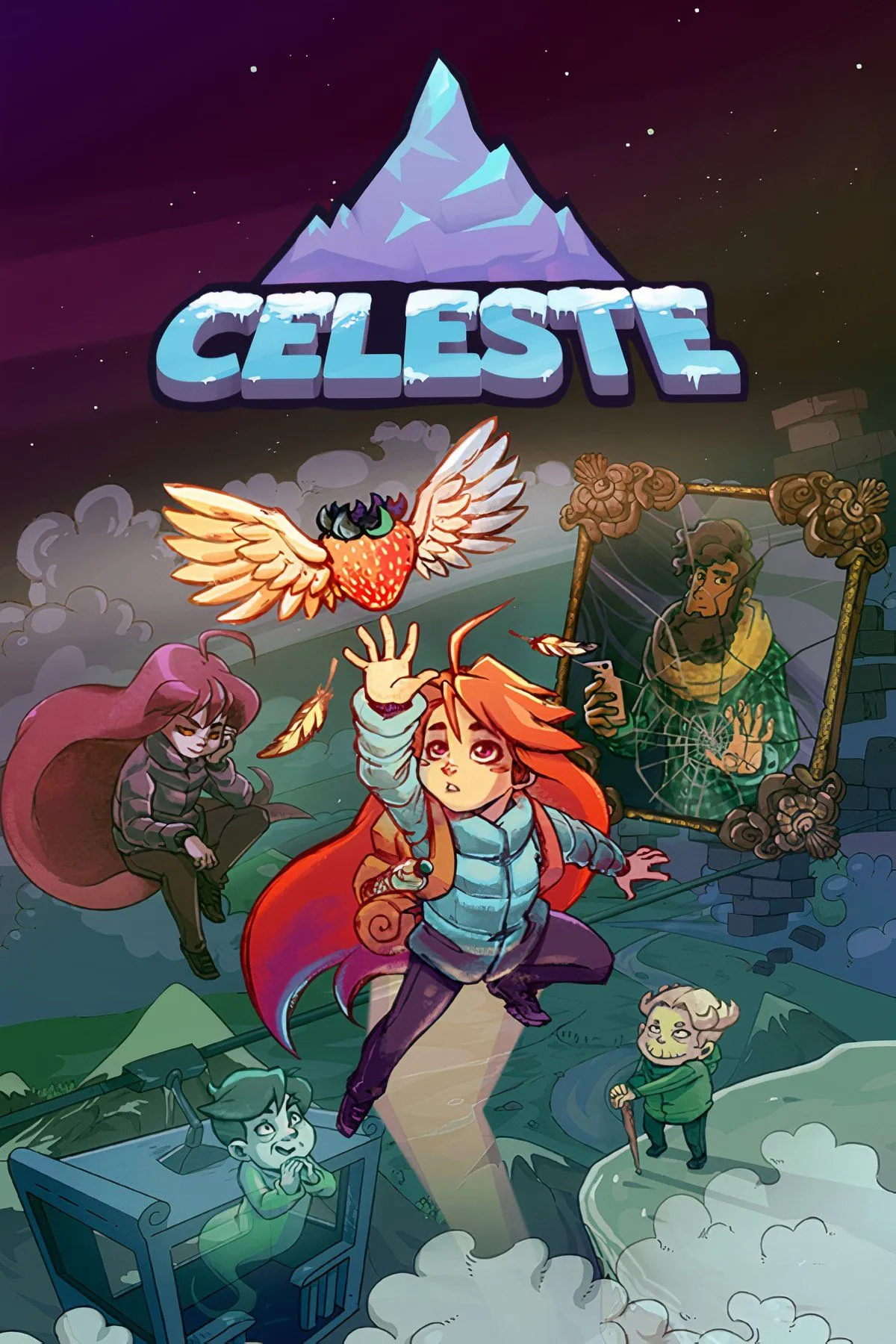 Madeline, nhân vật chính của Celeste, thực hiện động tác leo núi.