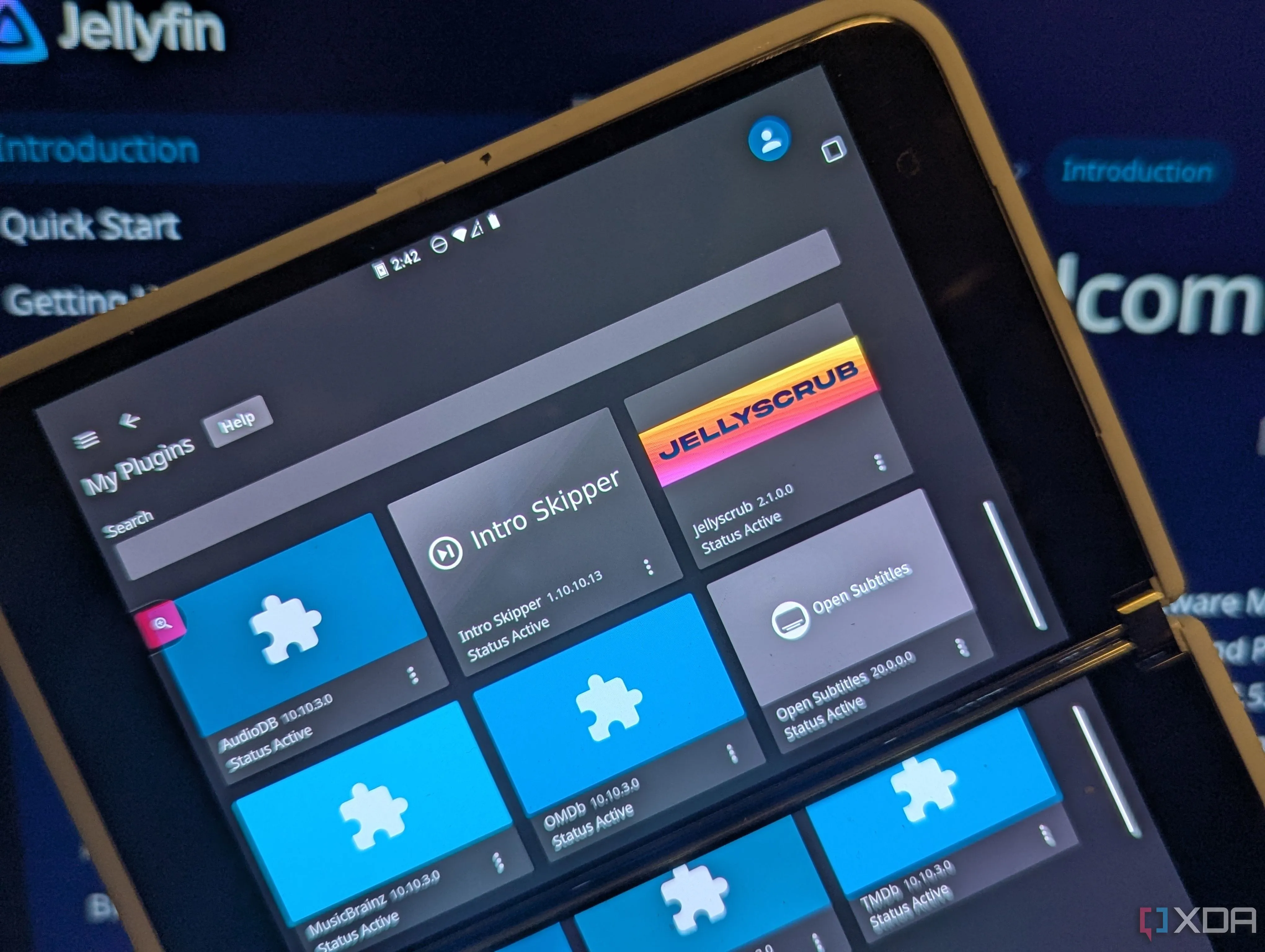 Màn hình cài đặt plugin của Jellyfin, một giải pháp media server mã nguồn mở phổ biến cho self-hosting