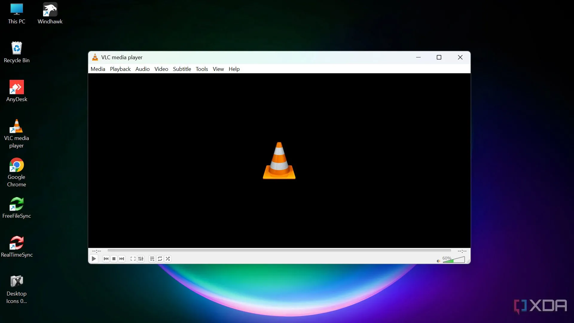 Màn hình cài đặt VLC Media Player thông qua Chocolatey trên Windows