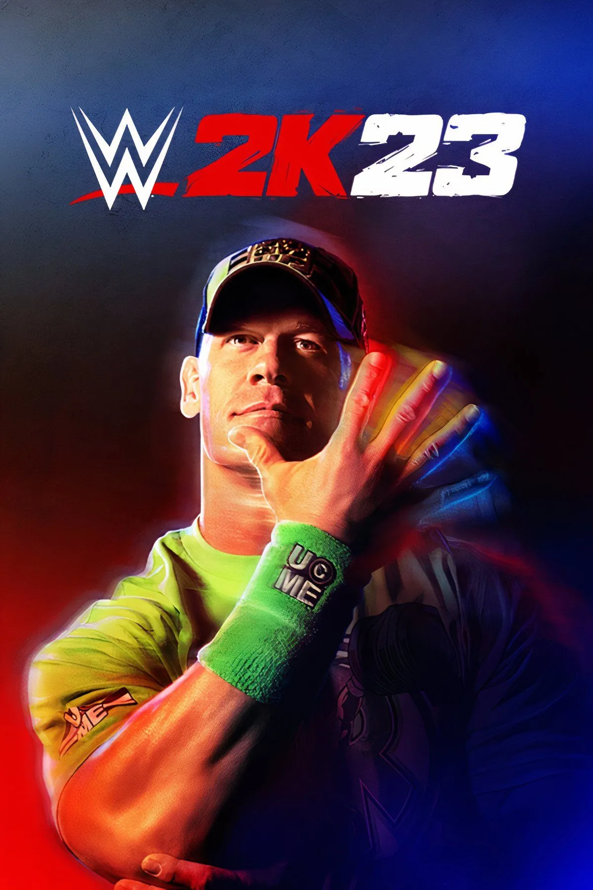 Màn hình chơi game WWE 2K23 với đô vật John Cena