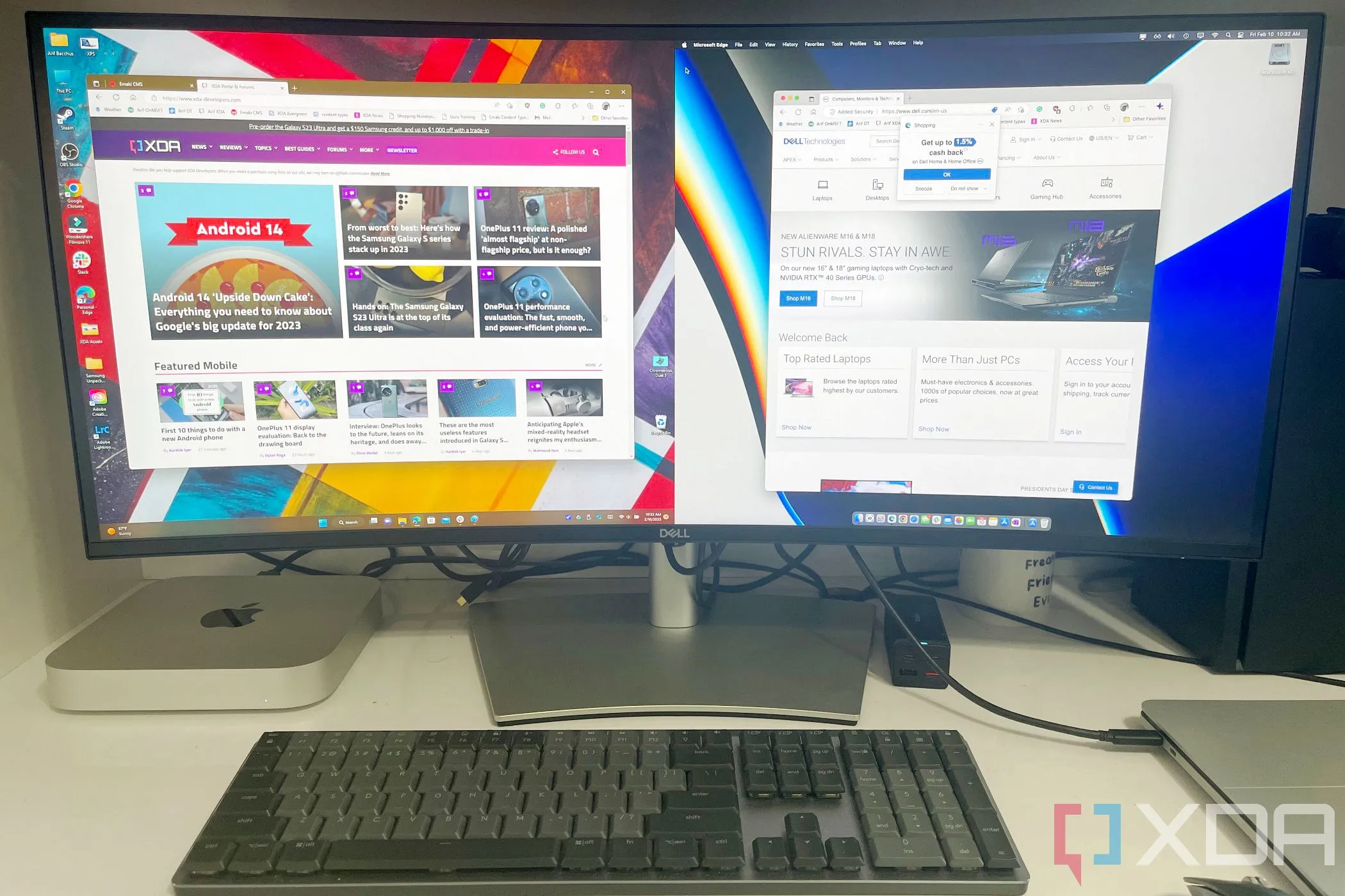 Màn hình Dell UltraSharp 34 inch có KVM, tính năng mà Alienware AW3425DW còn thiếu