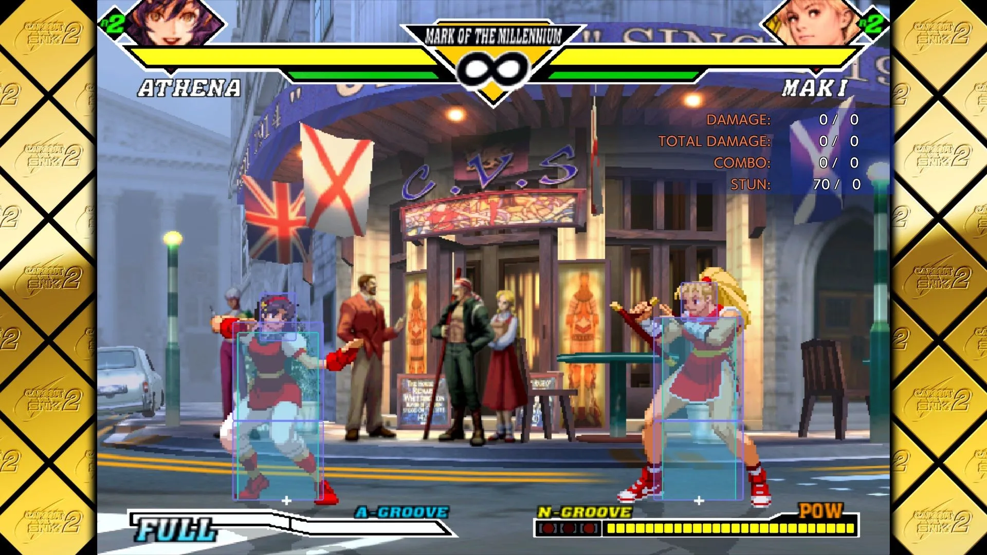 Màn hình gameplay của Capcom Fighting Collection 2