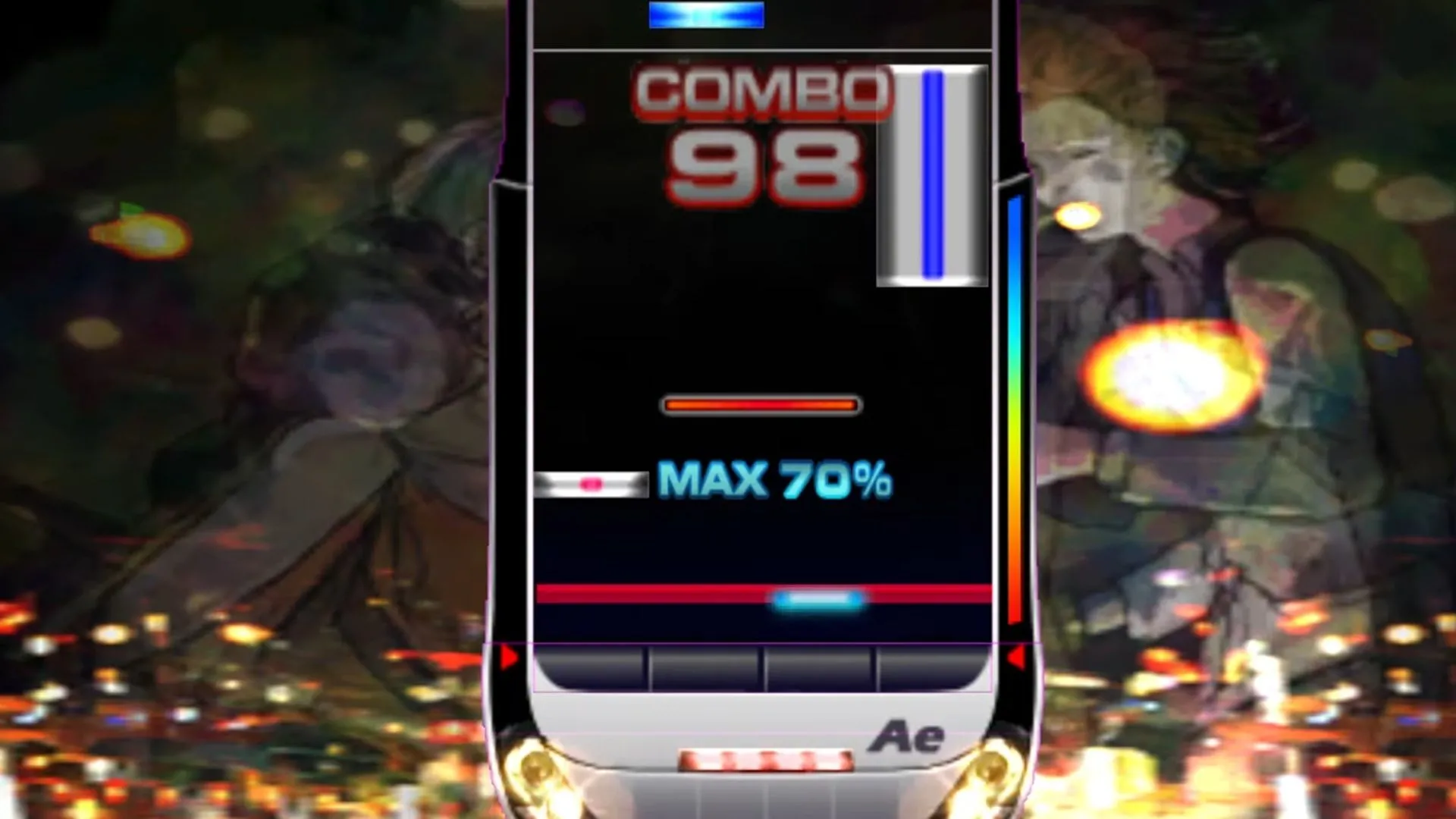 Màn hình gameplay của DJ Max Fever trên PSP, minh họa tựa game âm nhạc hiếm bản Crew Edition