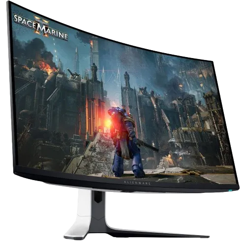 Màn hình gaming Alienware AW3225QF QD-OLED 4K với thiết kế cong và chân đế linh hoạt