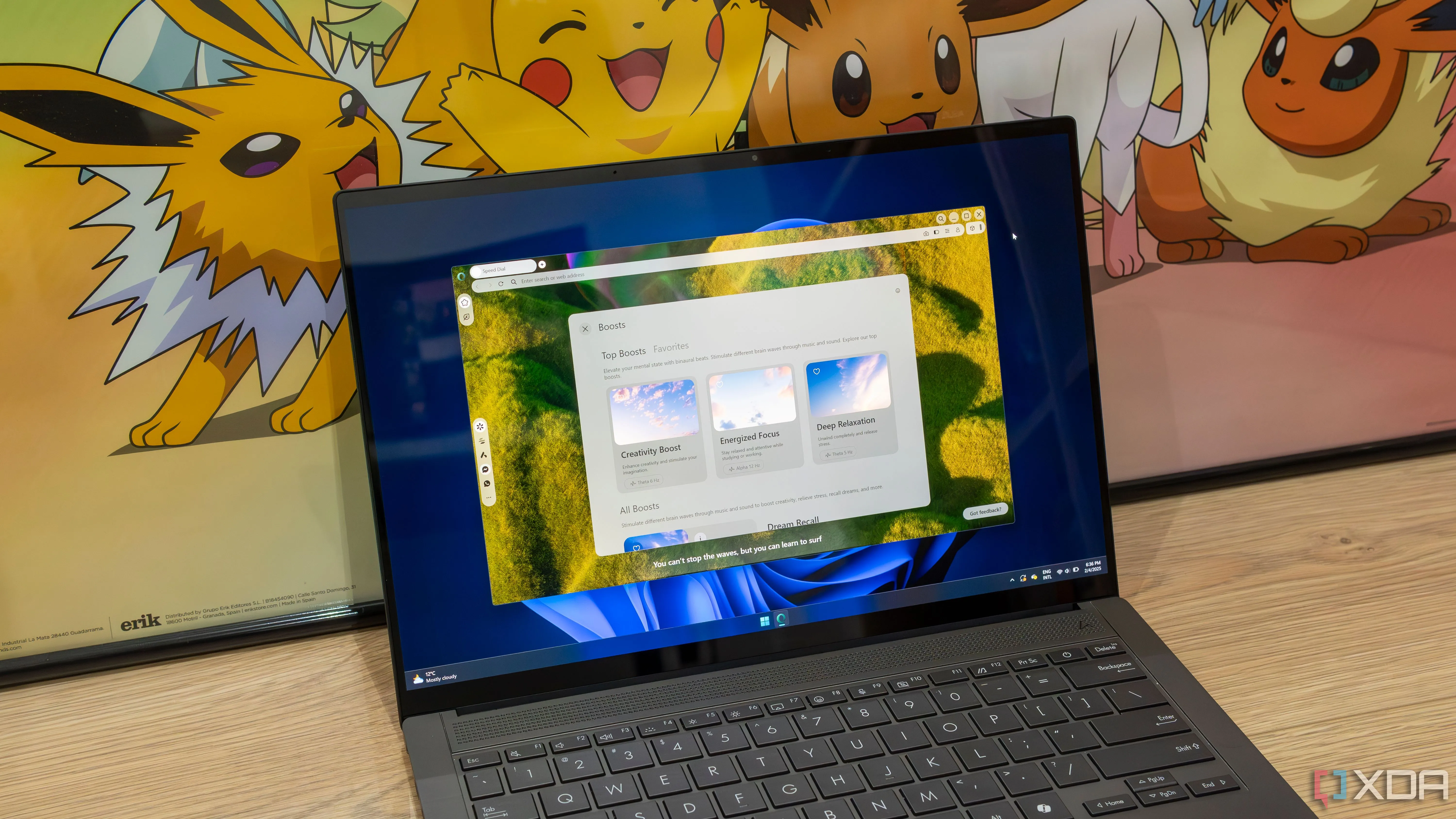 Màn hình laptop Windows 11 chạy trình duyệt Opera Air, minh họa sự đa dạng và cạnh tranh trong thị trường trình duyệt web