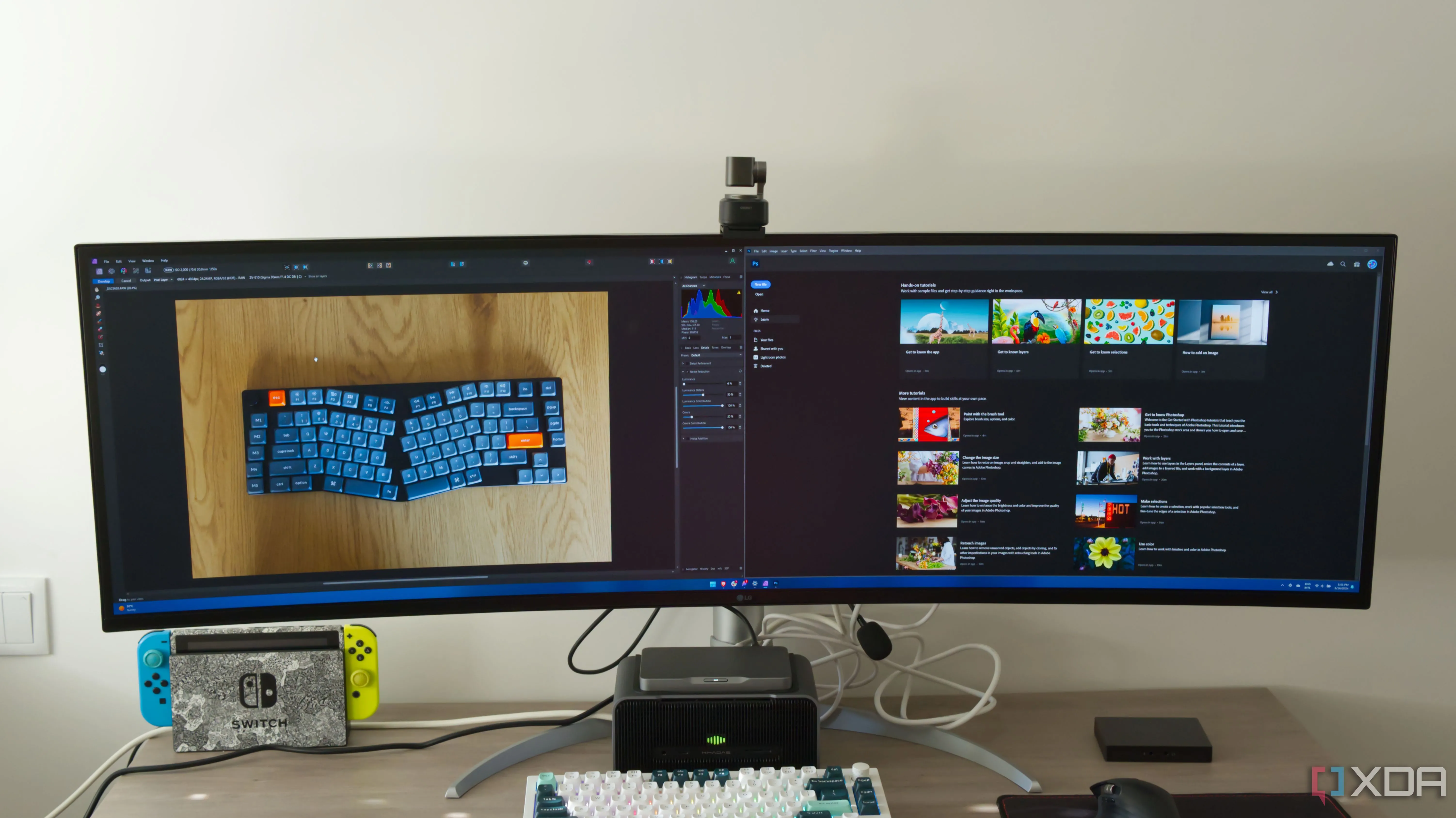 Màn hình máy tính hiển thị giao diện Affinity Photo và Adobe Photoshop cạnh nhau, minh họa sự cạnh tranh giữa hai phần mềm chỉnh sửa ảnh hàng đầu.