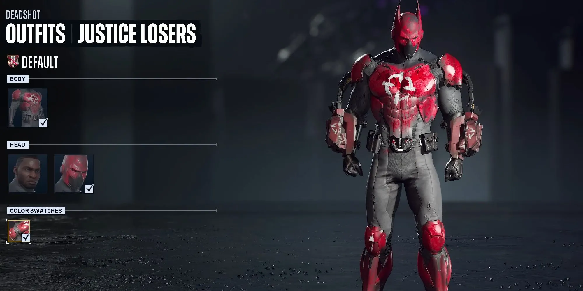 Màn hình tùy chỉnh trang phục Deadshot trong Suicide Squad: Kill the Justice League