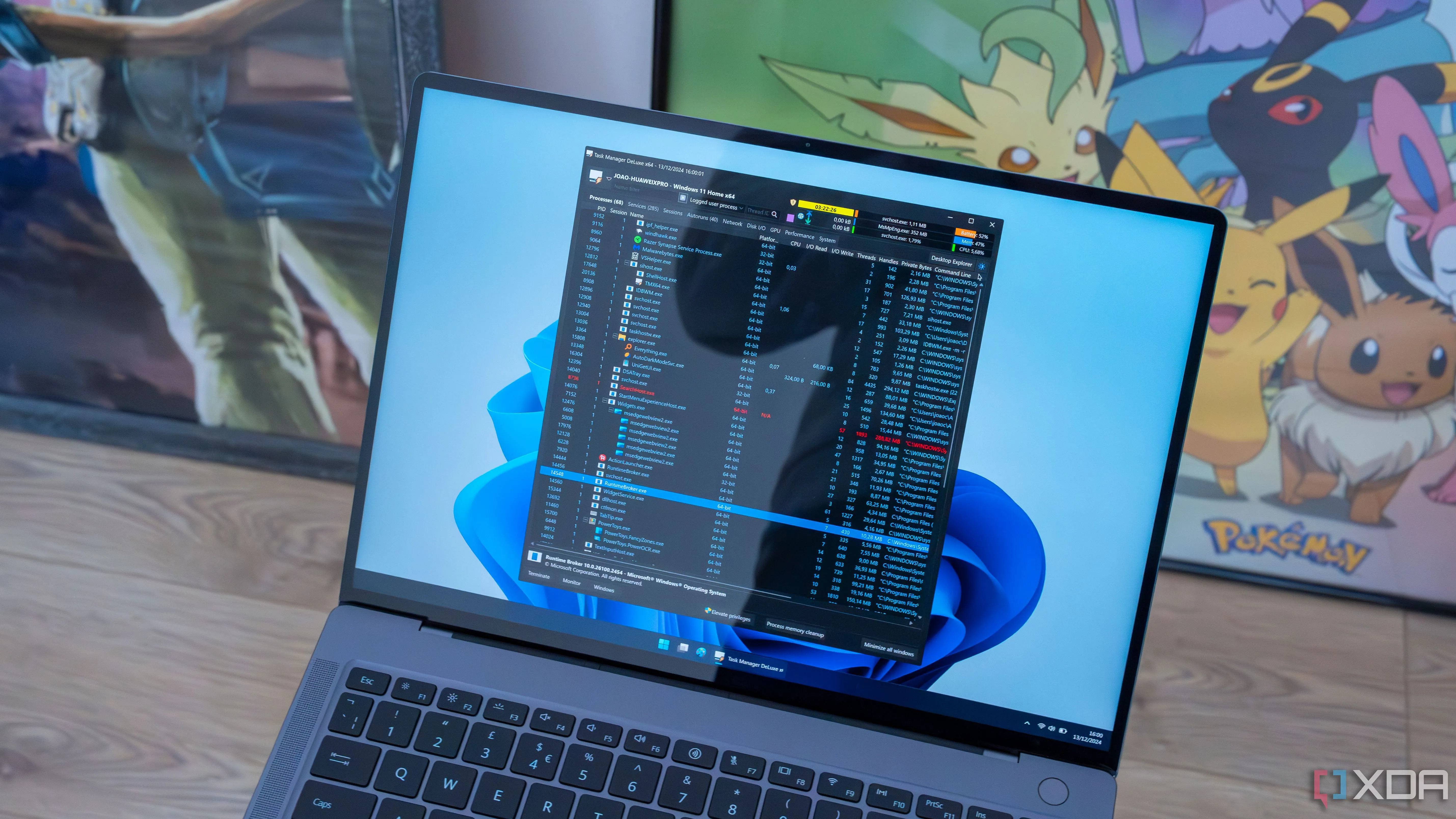 Màn hình Windows 11 hiển thị giao diện của một ứng dụng quản lý tác vụ nâng cao