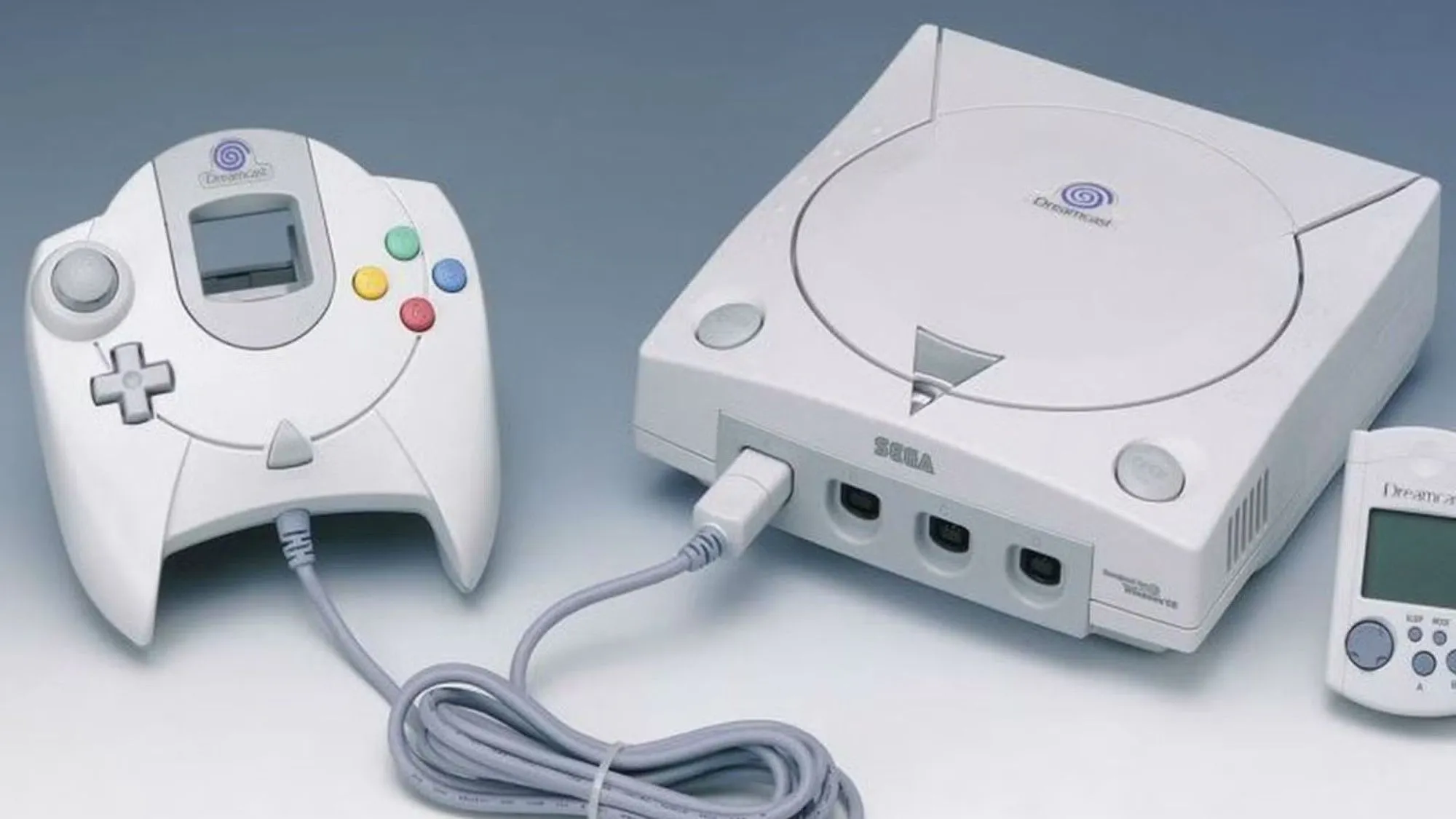 Máy chơi game console Sega Dreamcast màu trắng với tay cầm