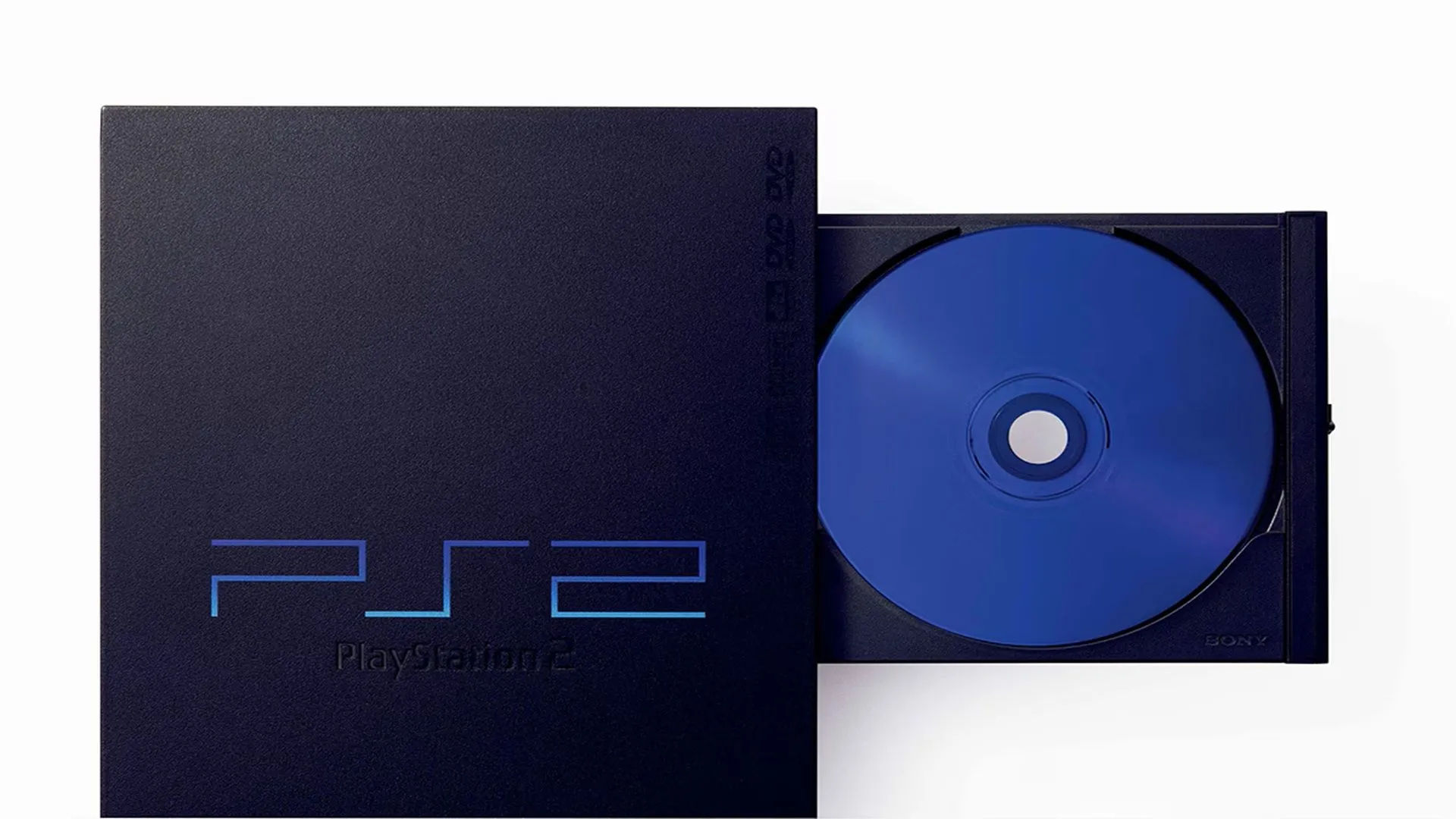 Máy PlayStation 2 với ổ đĩa mở, minh họa tính năng đọc đĩa đa dạng đã định hình thị trường console.