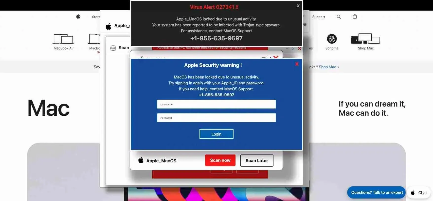 Minh họa cuộc tấn công lừa đảo phishing trên macOS vào tháng 2 năm 2025, nhấn mạnh cảnh giác trực tuyến