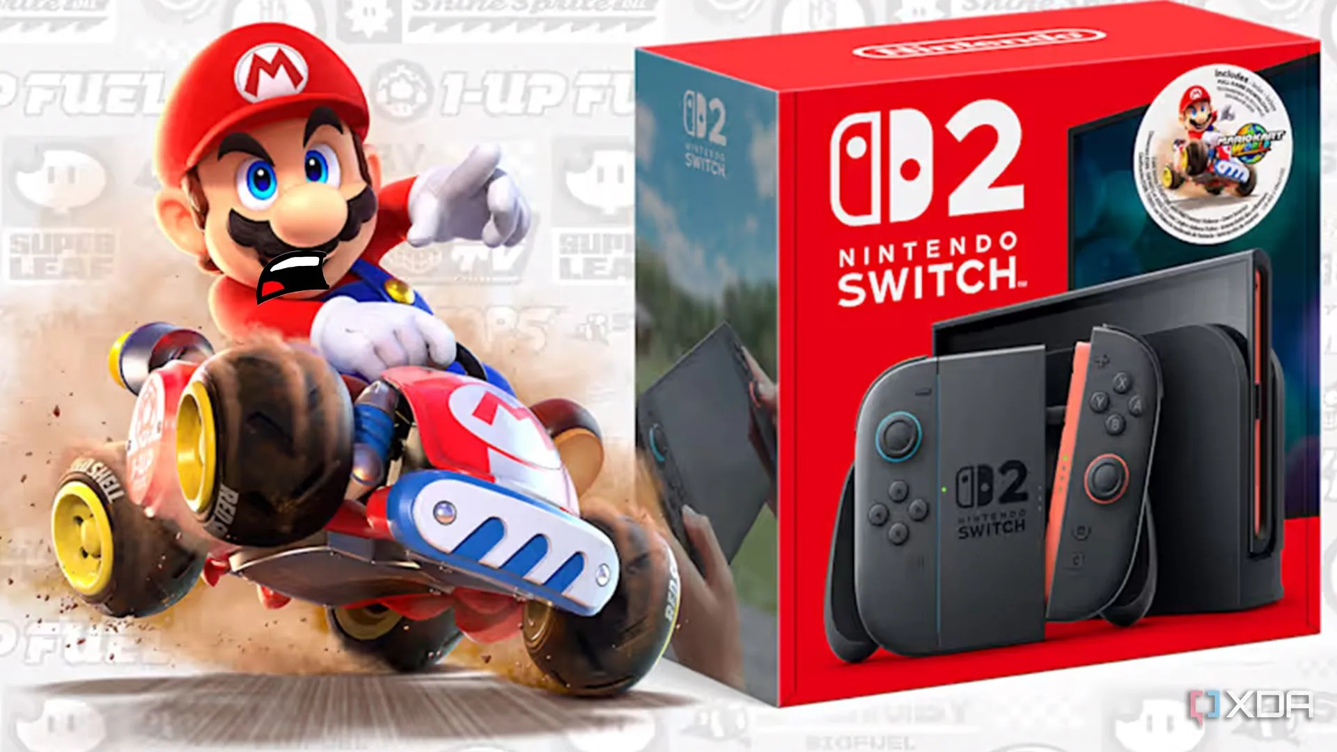 Minh họa game Mario Kart World trên console Nintendo Switch 2