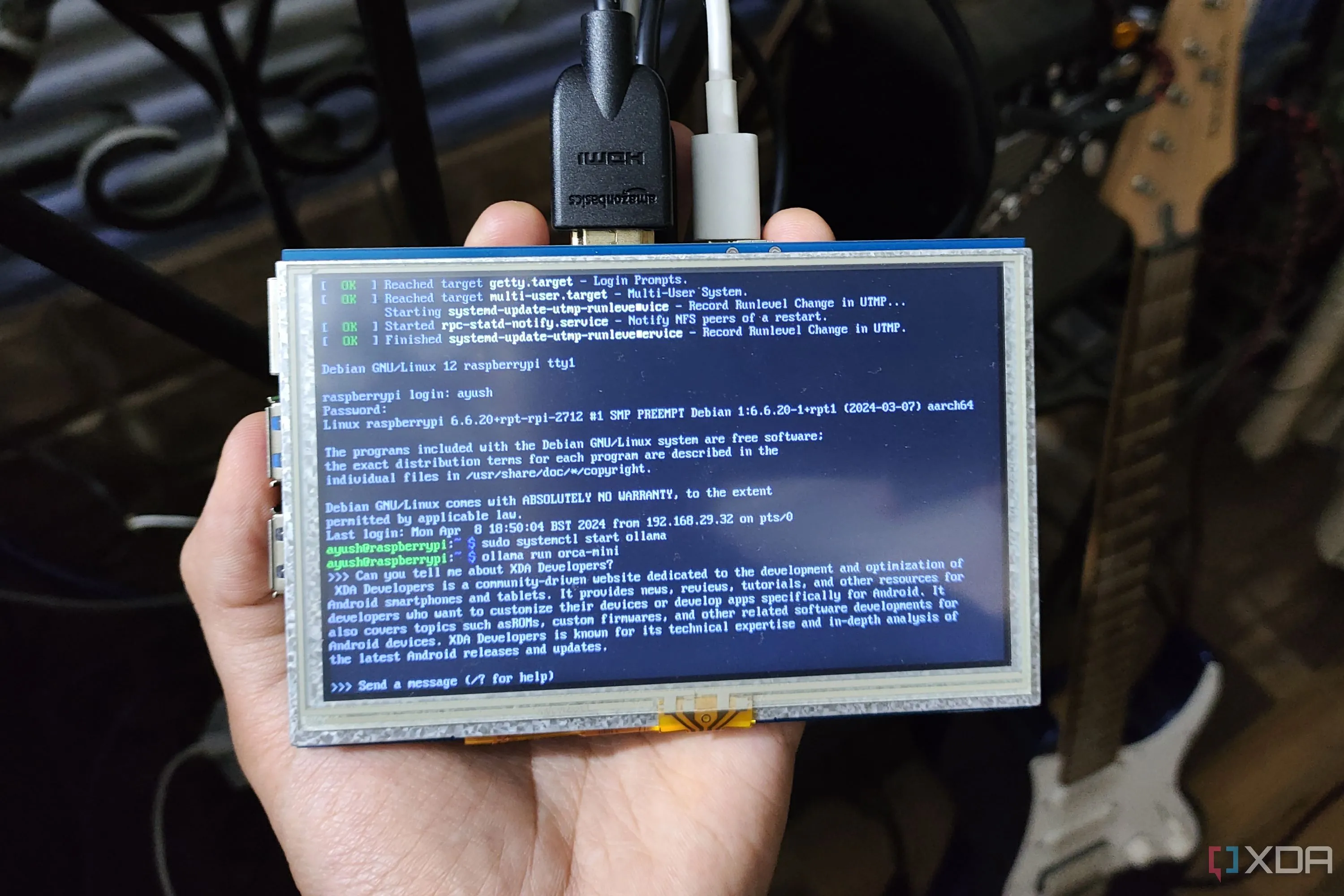 Mô hình AI Orca Mini đang chạy trên Raspberry Pi 5 thông qua Ollama, thể hiện tiềm năng của LLM cục bộ trên các thiết bị tiêu dùng