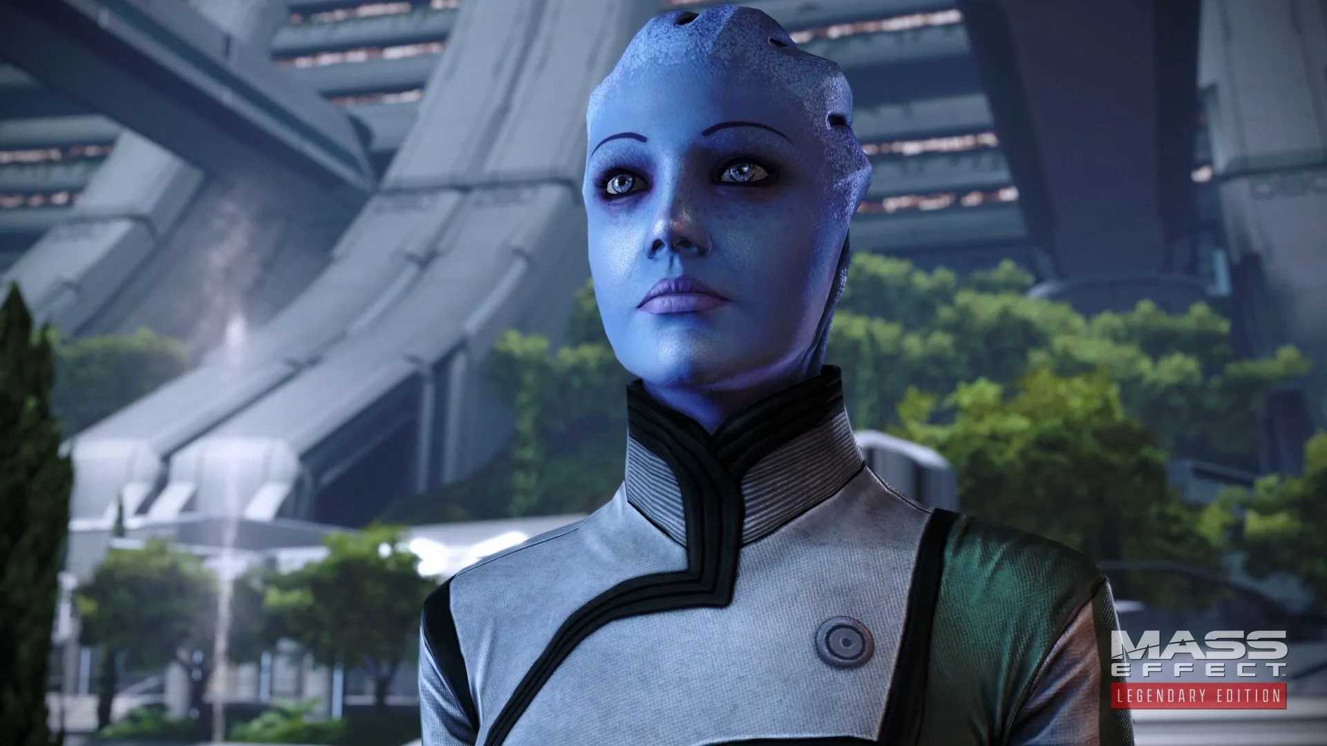 Mô hình nhân vật Liara T'Soni trong phiên bản Mass Effect Legendary Edition