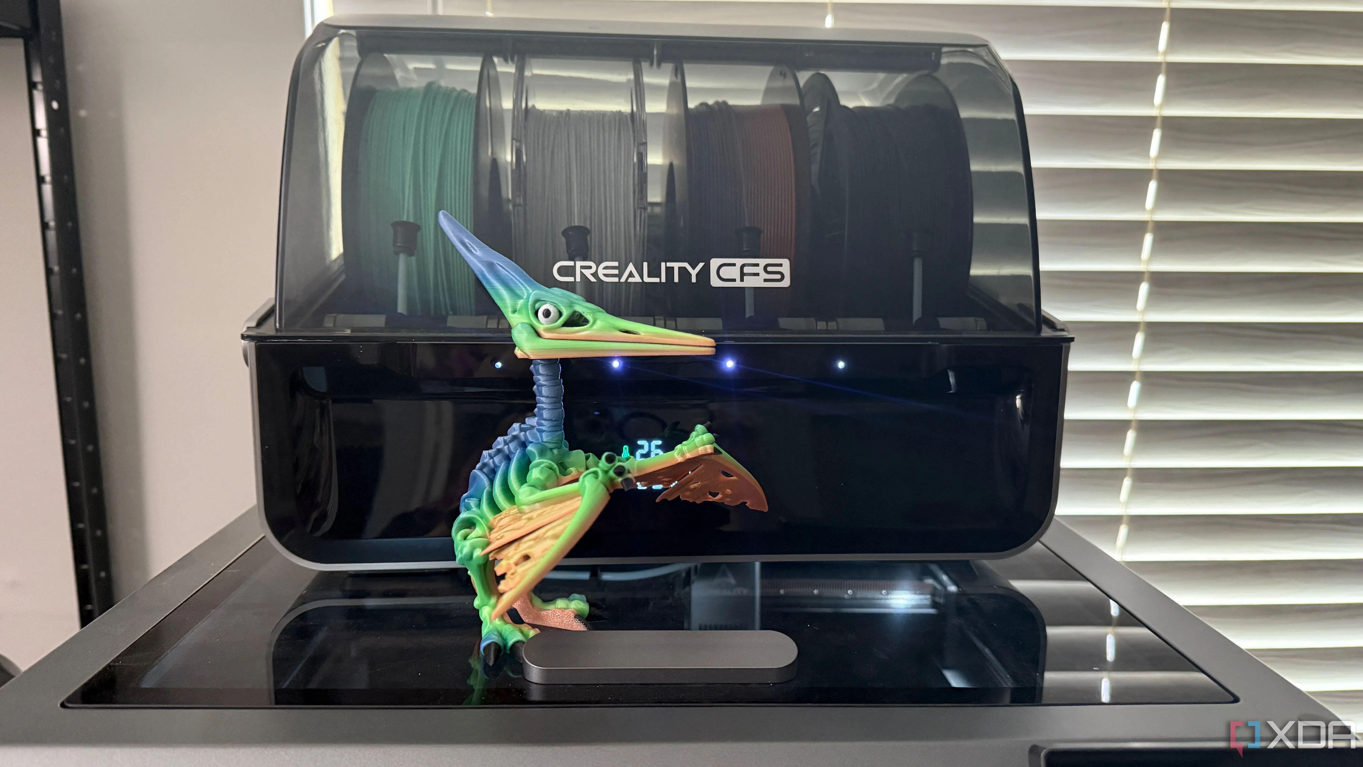 Mô hình Pteranodon được in 3D, minh họa khả năng sáng tạo khi kết hợp in 3D và khắc laser