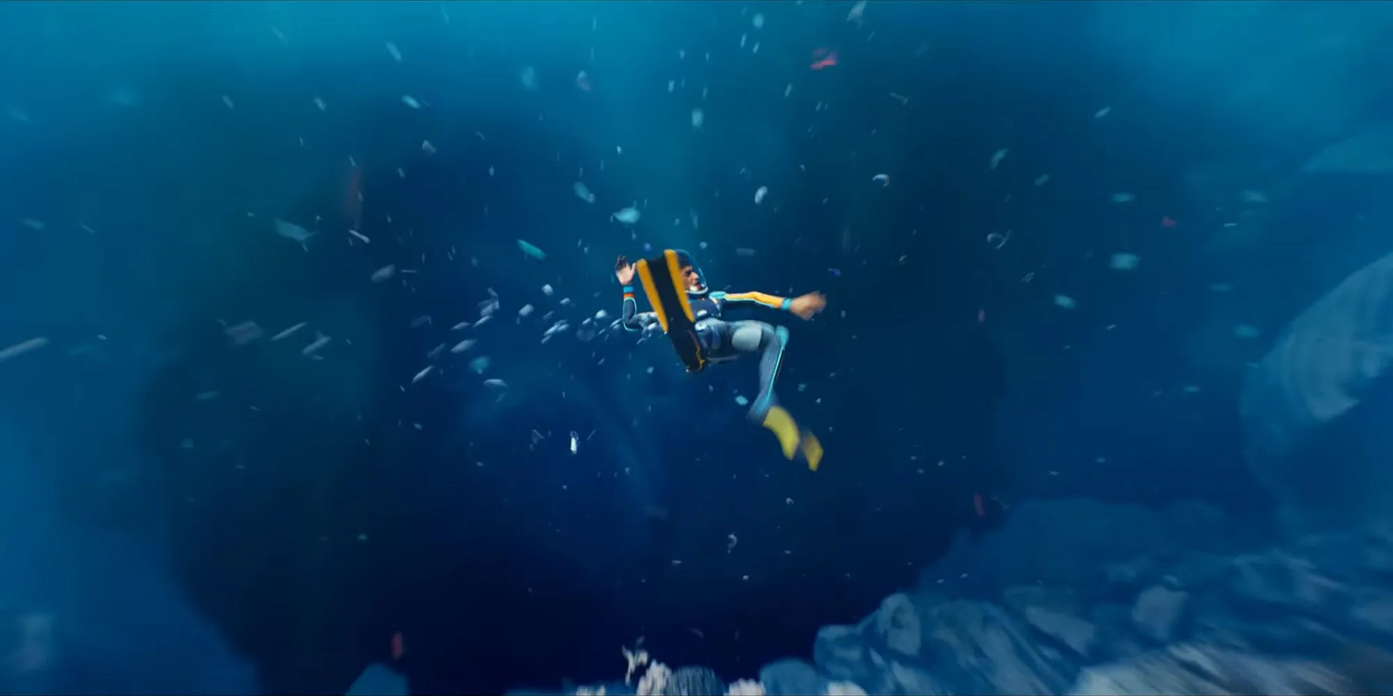 Môi trường biển sâu bí ẩn trong Subnautica 2 với xoáy nước và ánh sáng lờ mờ
