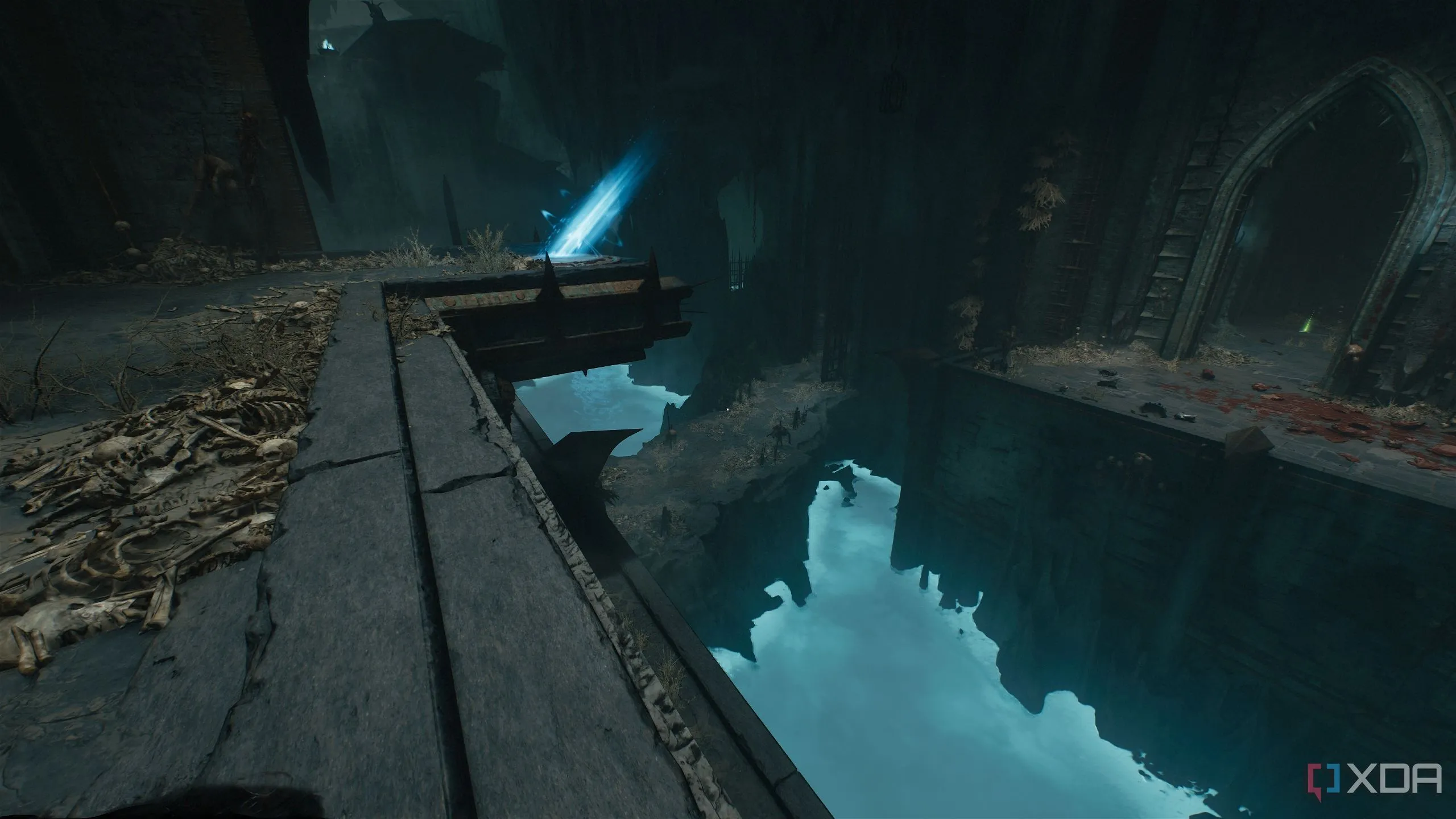 Một bệ phóng trong Chương 19 Doom: The Dark Ages, trước khu vực bí mật 2.