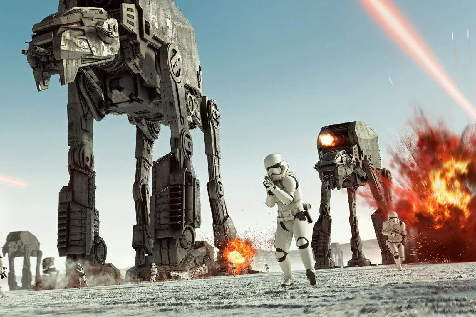 Một cảnh chiến đấu mãn nhãn từ tựa game Star Wars Battlefront II, thể hiện khả năng xử lý đồ họa mạnh mẽ của GTX 1080 Ti trong các game hiện đại không dùng Ray Tracing.