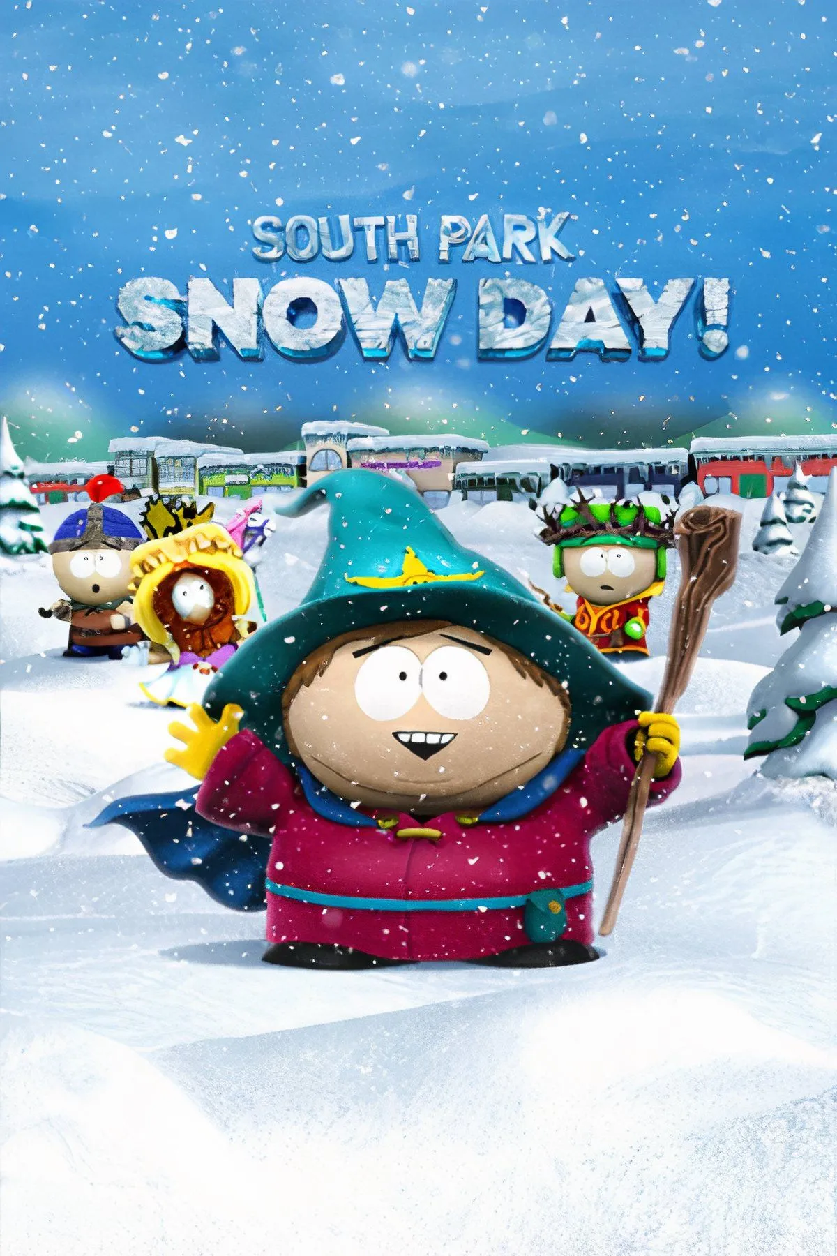 Một cảnh chiến đấu nhóm trong South Park: Snow Day!