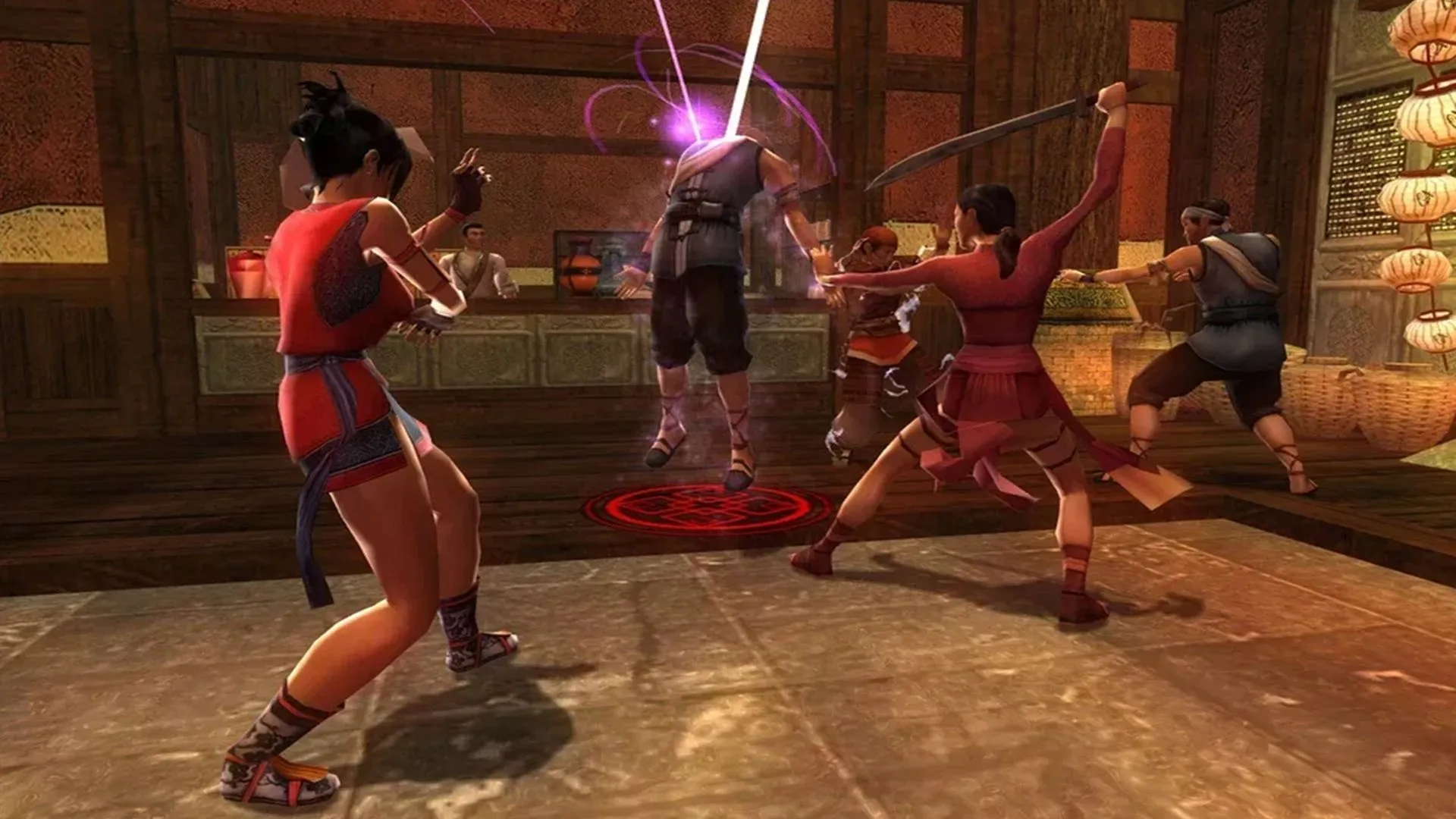 Một cảnh hành động trong game nhập vai Jade Empire
