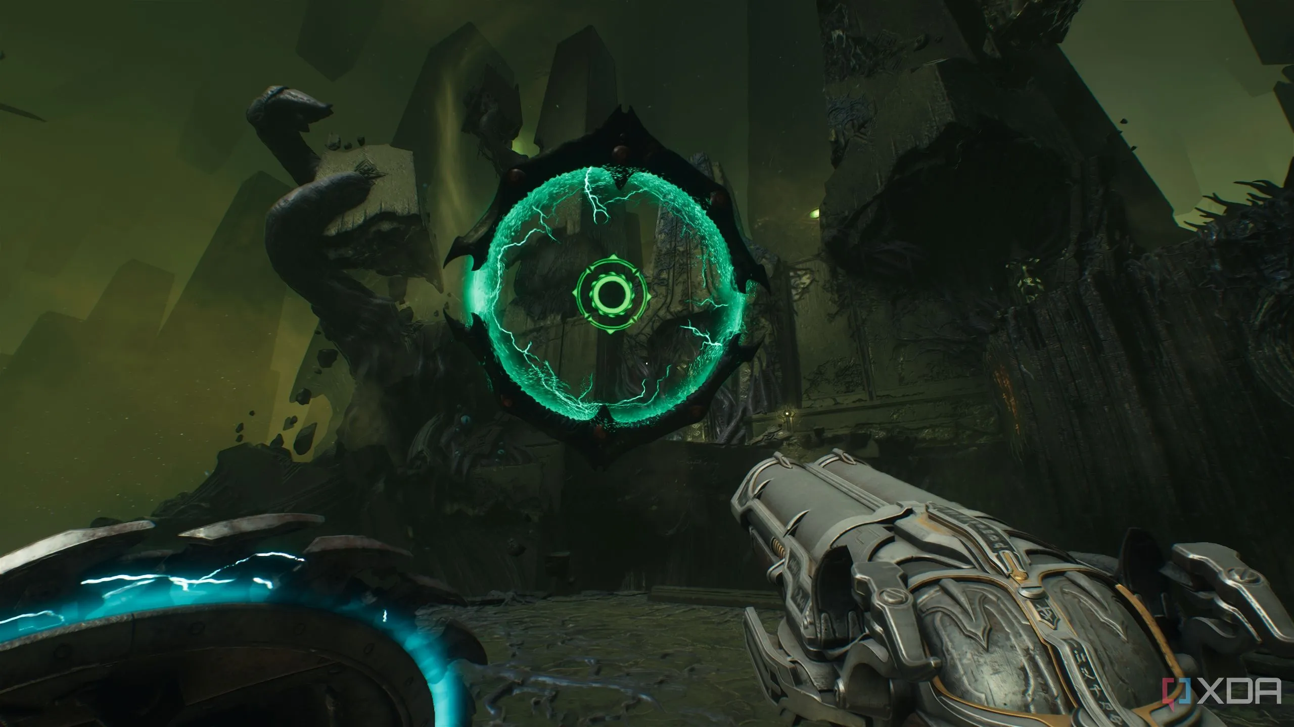 Một cổng shield portal trong Chapter 15 của Doom: The Dark Ages.