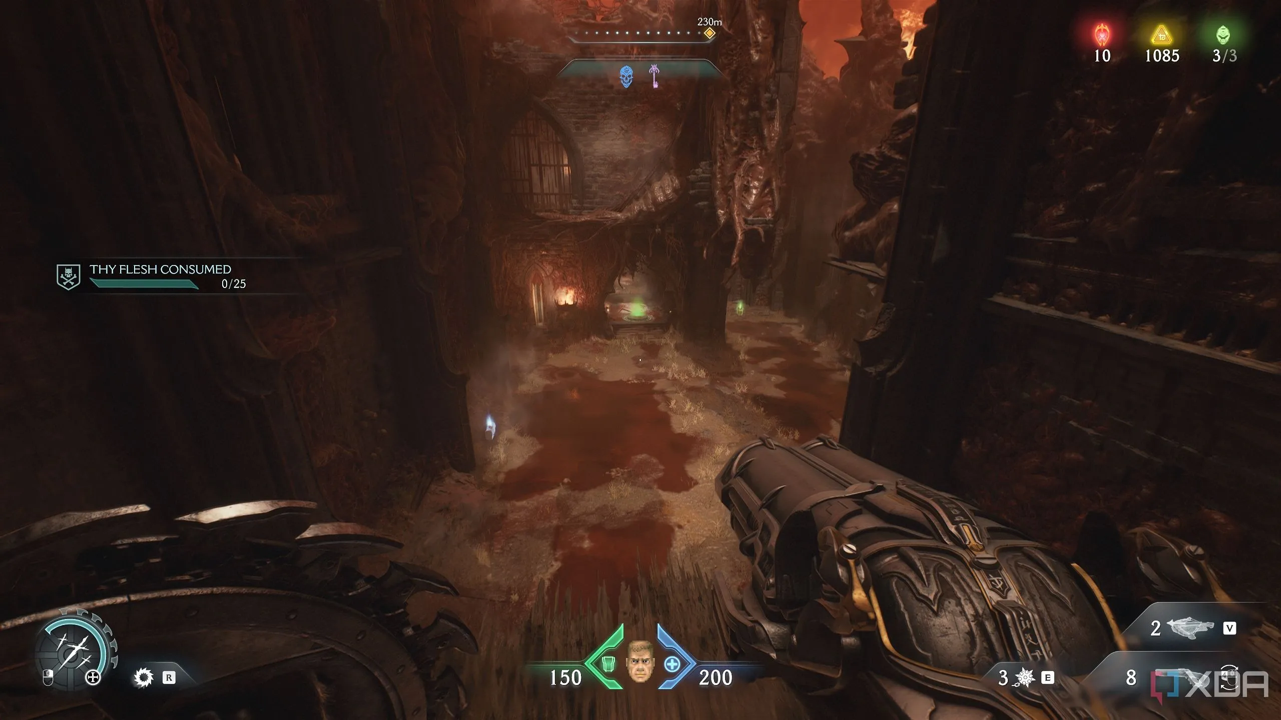 Một đấu trường nhỏ nằm bên dưới Doom Slayer trong Chương 22 của Doom The Dark Ages, nơi có nhiều bí mật ẩn giấu.