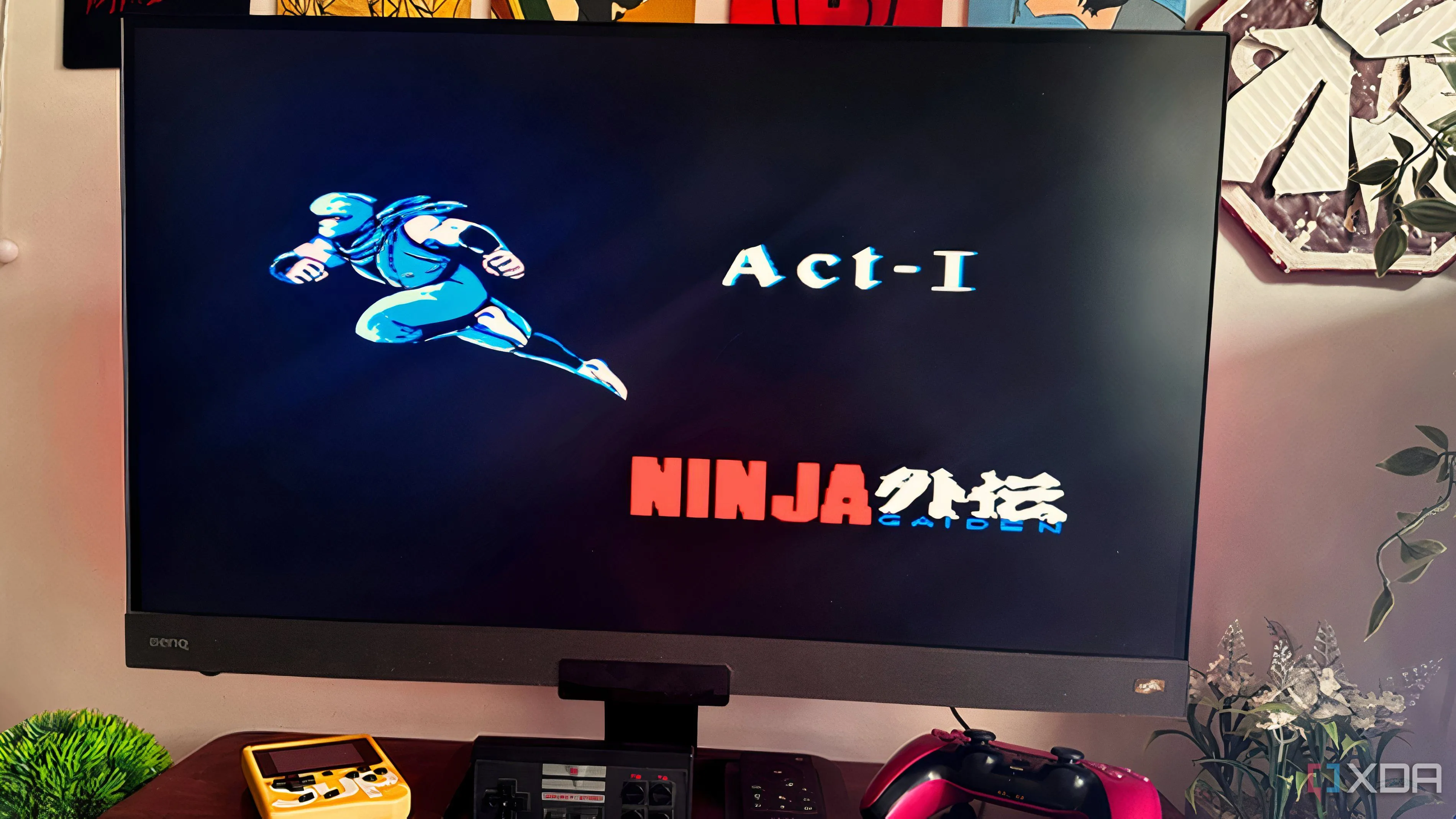 Một màn hình hiển thị game Ninja Gaiden 1986, đại diện cho dòng game platformer khó nhằn.