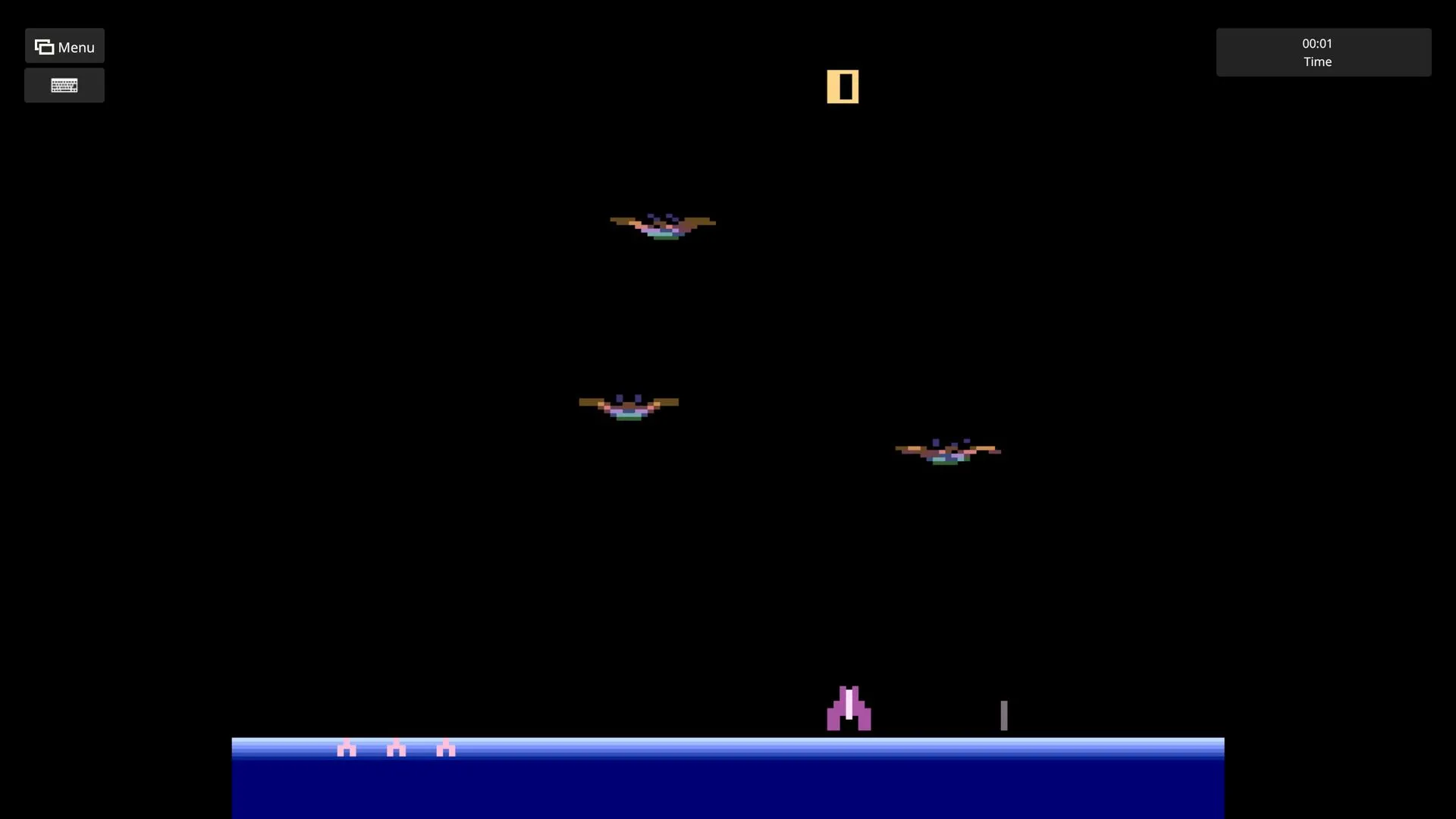 Một tựa game bắn súng retro trong bộ sưu tập Retro Classics với phi thuyền di chuyển xuống và bắn