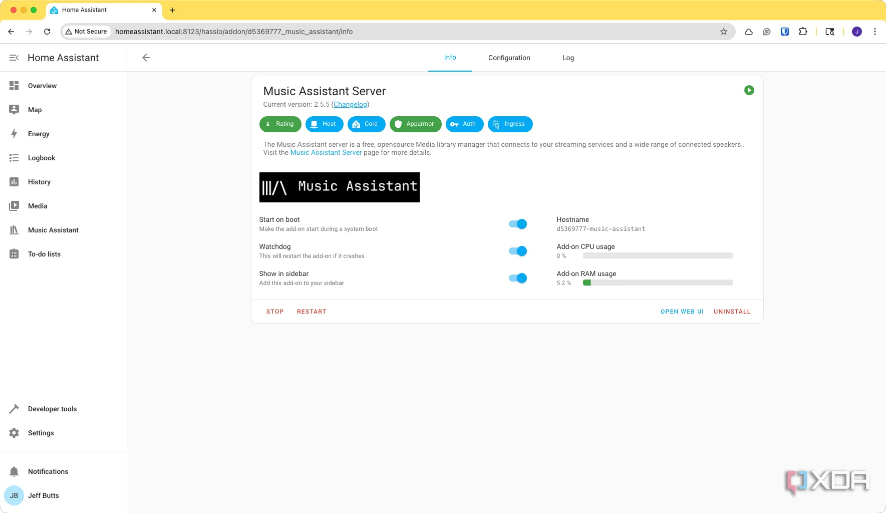 Music Assistant trong cửa hàng Add-on của Home Assistant