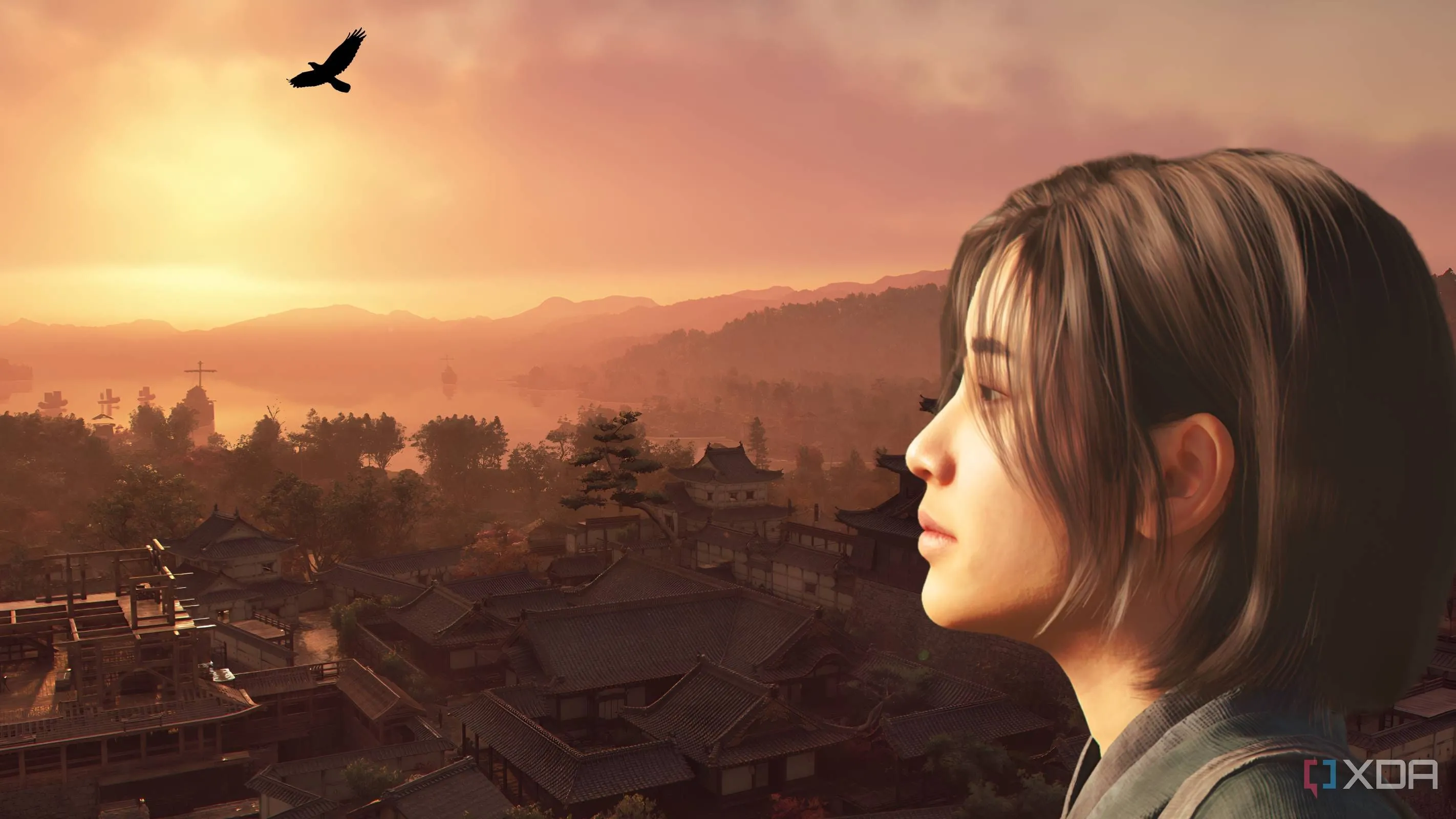Naoe từ Assassin's Creed Shadows trong một khung cảnh đậm chất Nhật Bản