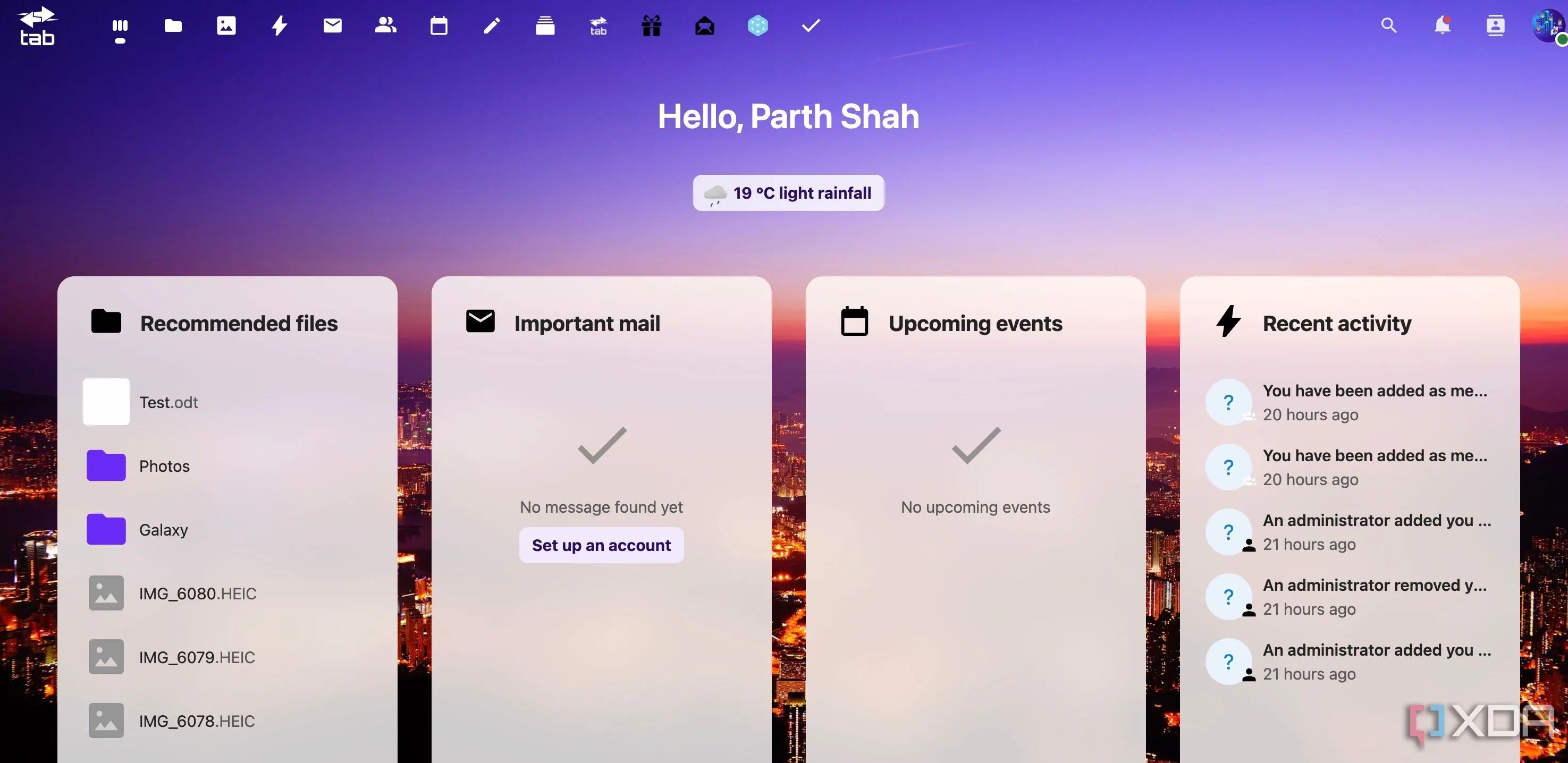 Nextcloud home
