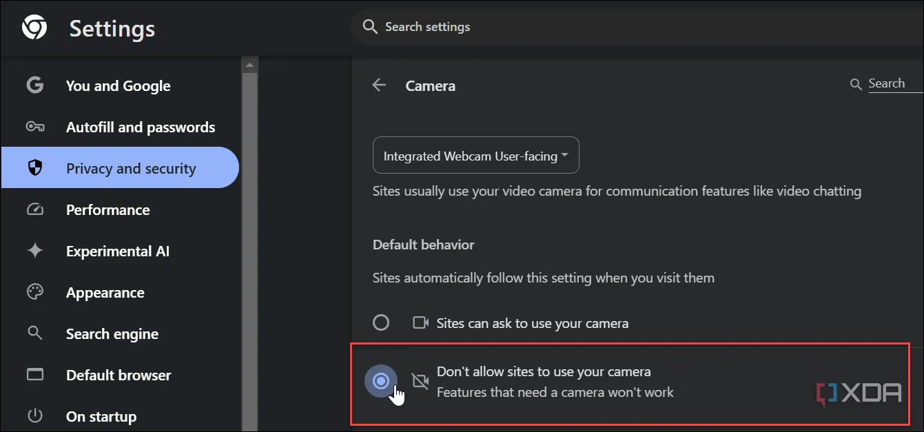 Ngăn website truy cập webcam trên trình duyệt Chrome