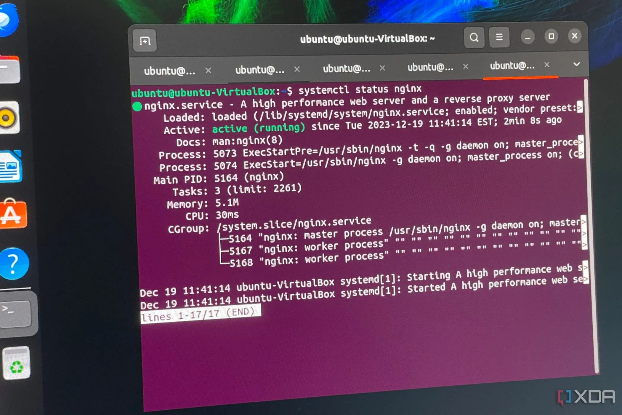 Nginx trên hệ điều hành Ubuntu minh họa một Reverse Proxy