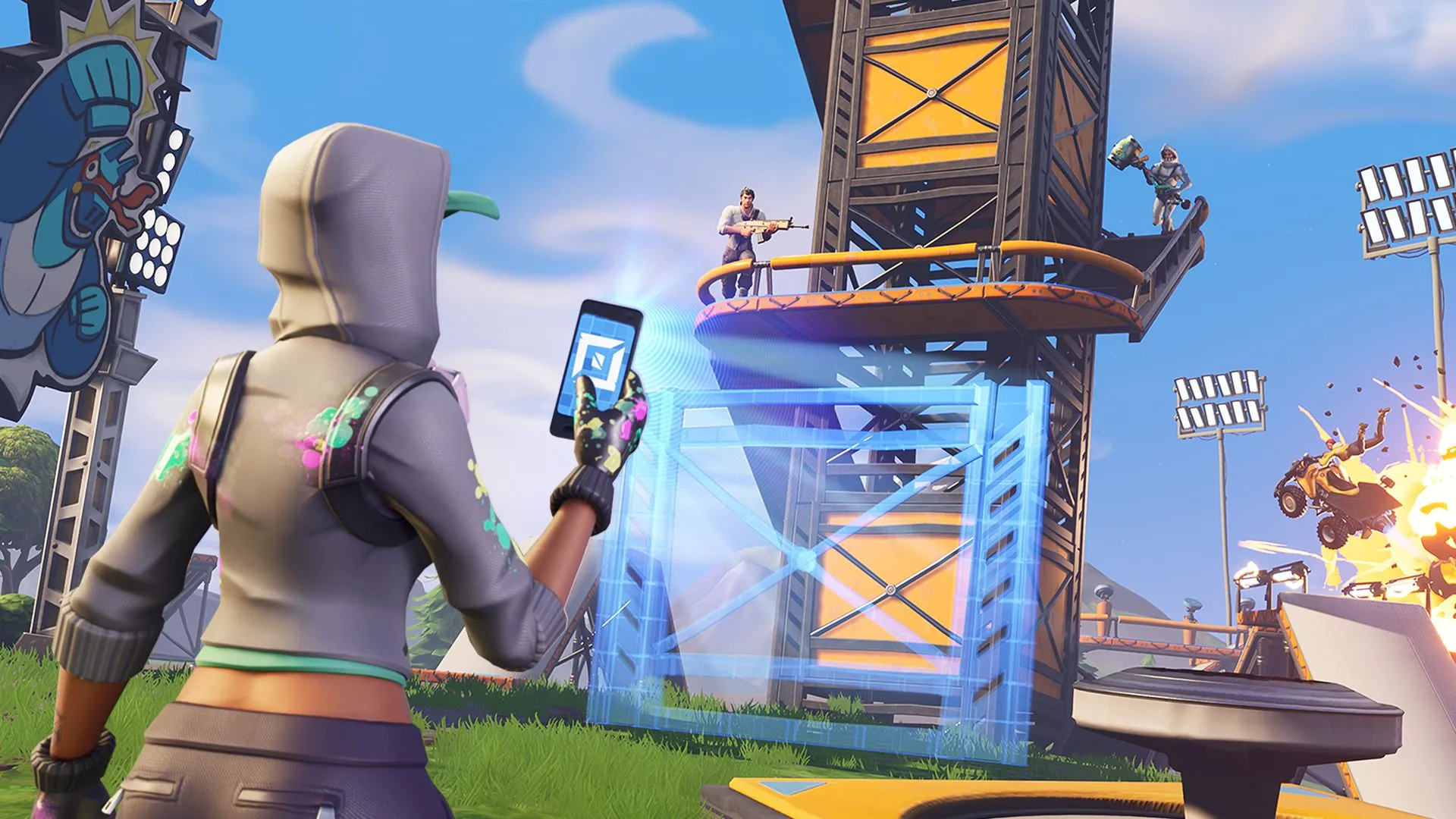 Người chơi Fortnite nữ sử dụng chế độ Creative Mode, minh họa xu hướng nội dung do người dùng tạo (UGC) mà Rockstar có thể học hỏi cho GTA 6