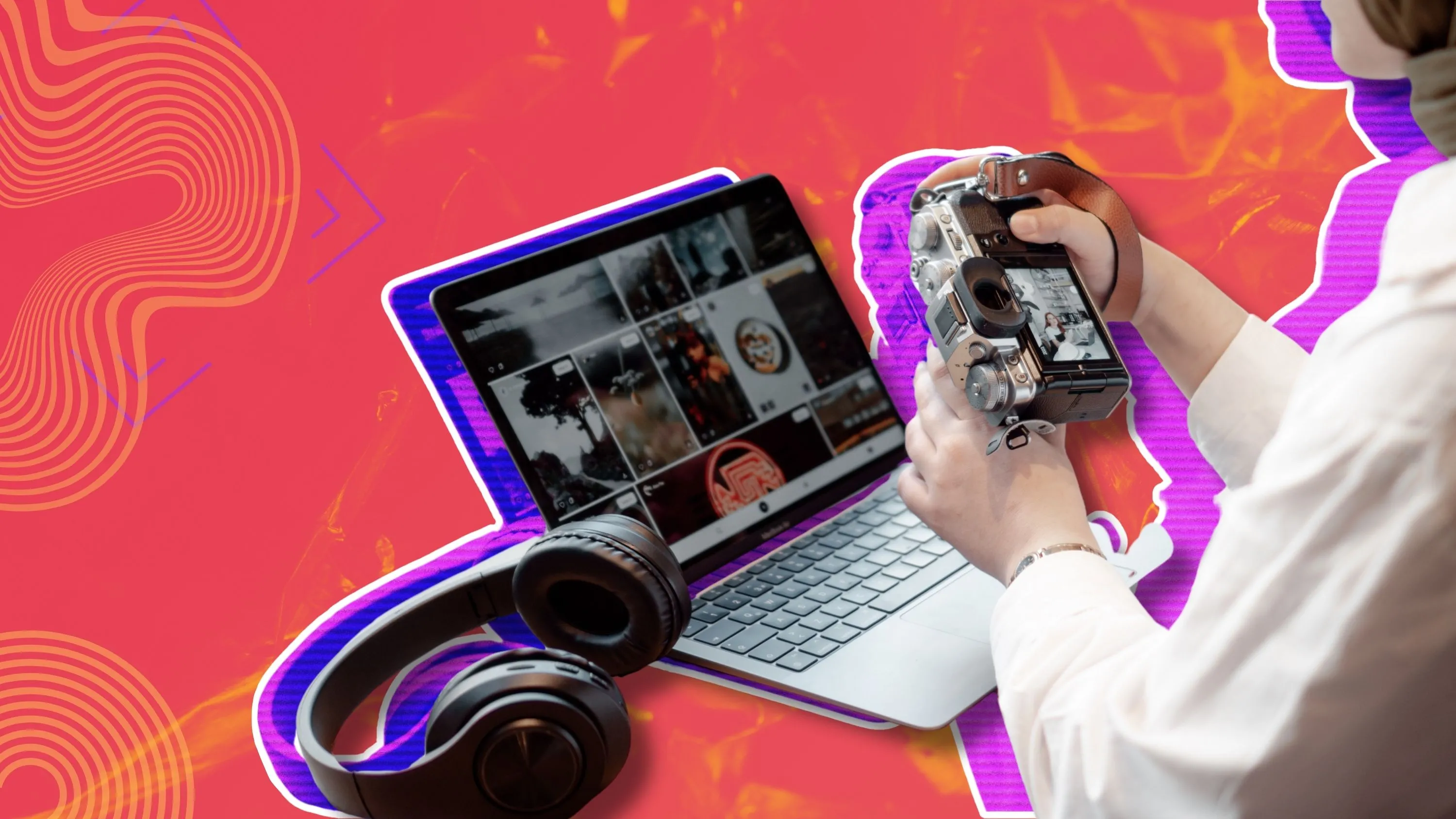 Người dùng xem lại ảnh trên máy ảnh và laptop, gợi ý chỉnh sửa ảnh dễ dàng