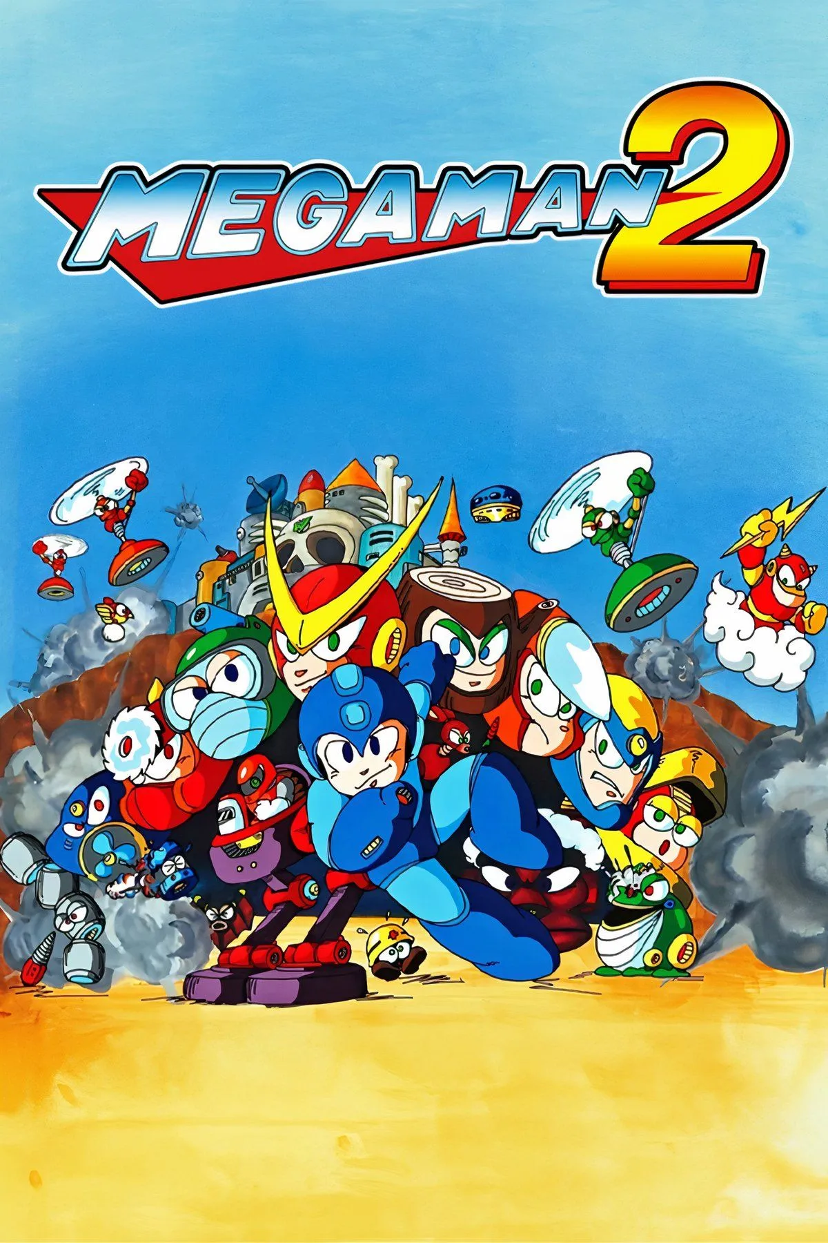 Nhân vật Mega Man trong tựa game hành động kinh điển Mega Man 2 trên NES, phát hành năm 1988