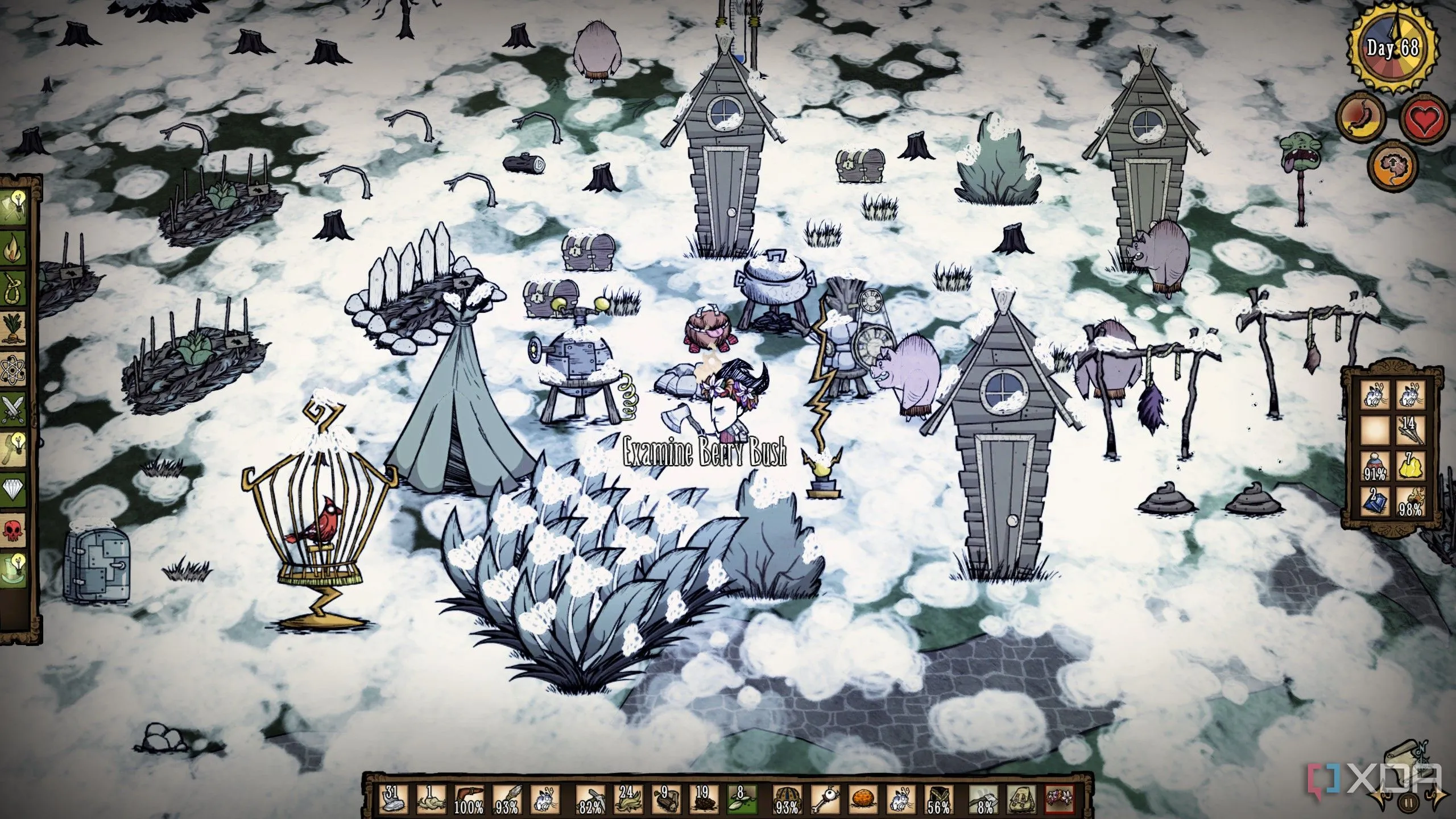 Nhân vật Wilson trong thế giới sinh tồn khắc nghiệt của game Don't Starve, minh họa phong cách đồ họa độc đáo.