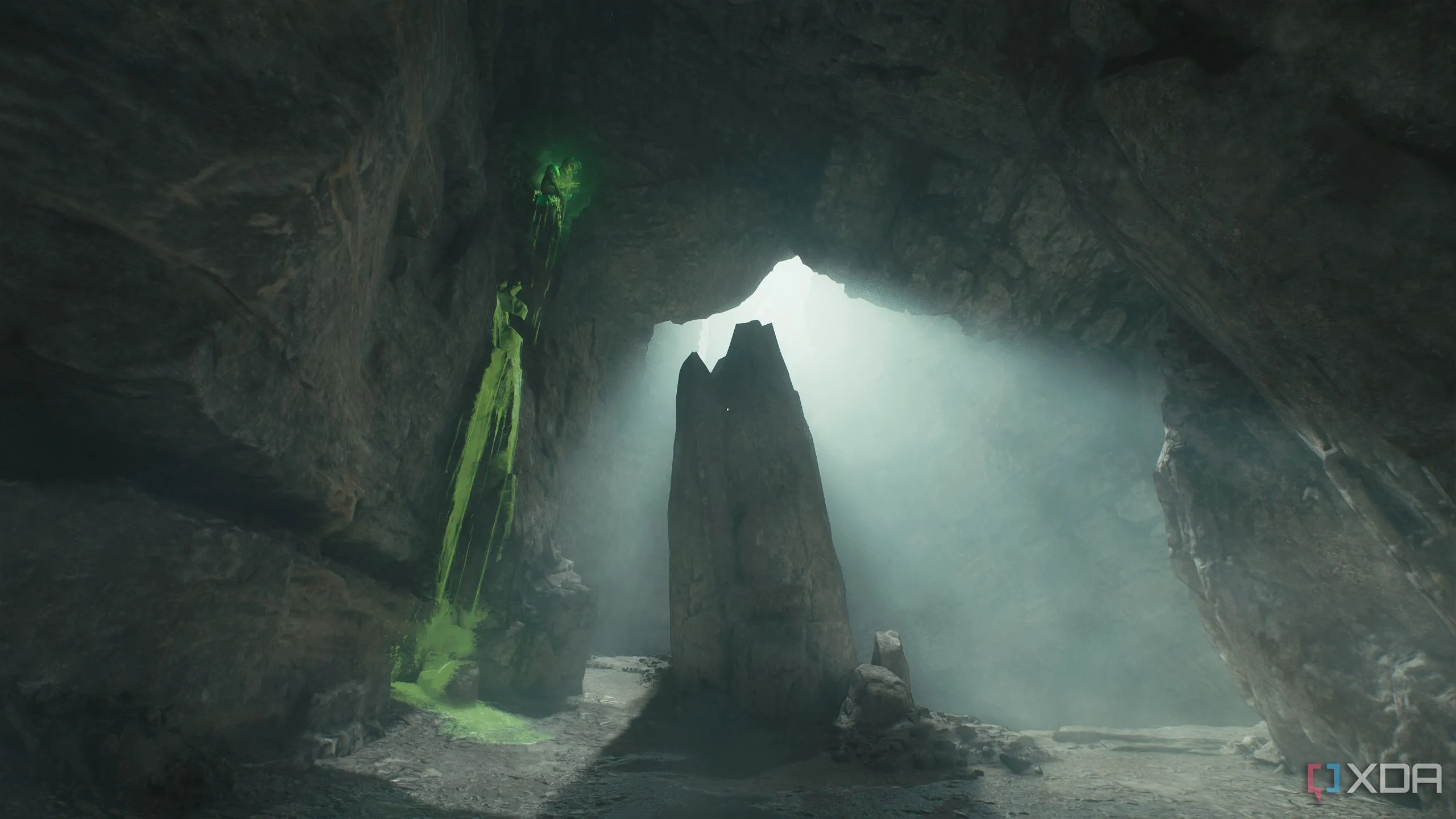 Nút thịt xanh (green flesh node) trên cao dẫn đến khu vực bí mật 11 trong Doom The Dark Ages