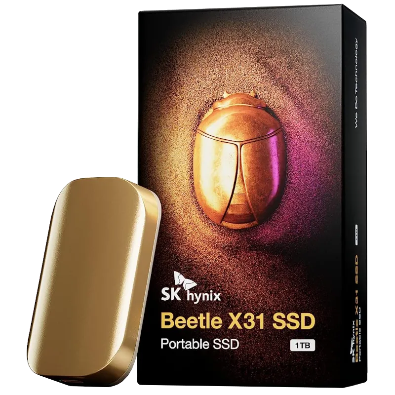 Ổ cứng SSD di động SK hynix Beetle X31 1TB màu vàng đồng