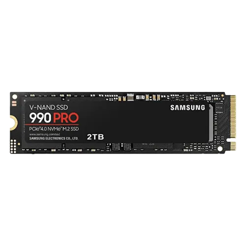 Ổ cứng SSD NVMe Samsung 990 Pro 2TB, một ví dụ về thiết bị lưu trữ hiệu năng cao sử dụng khe M.2.
