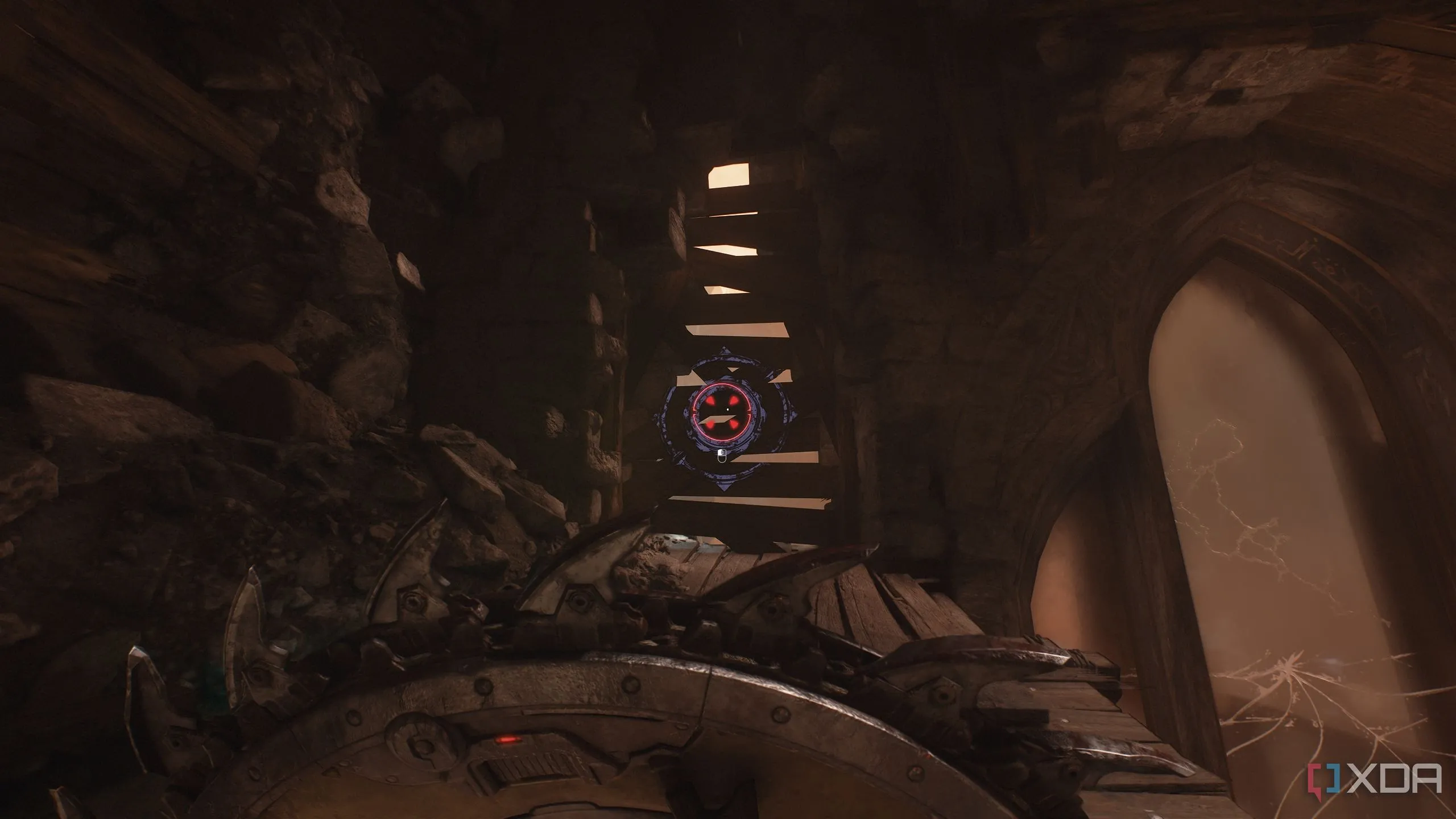 Phá vỡ bức tường gỗ bằng Shield Charge để mở lối vào khu vực bí mật 3