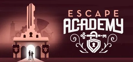 Poster game Escape Academy với các học viên đang giải đố