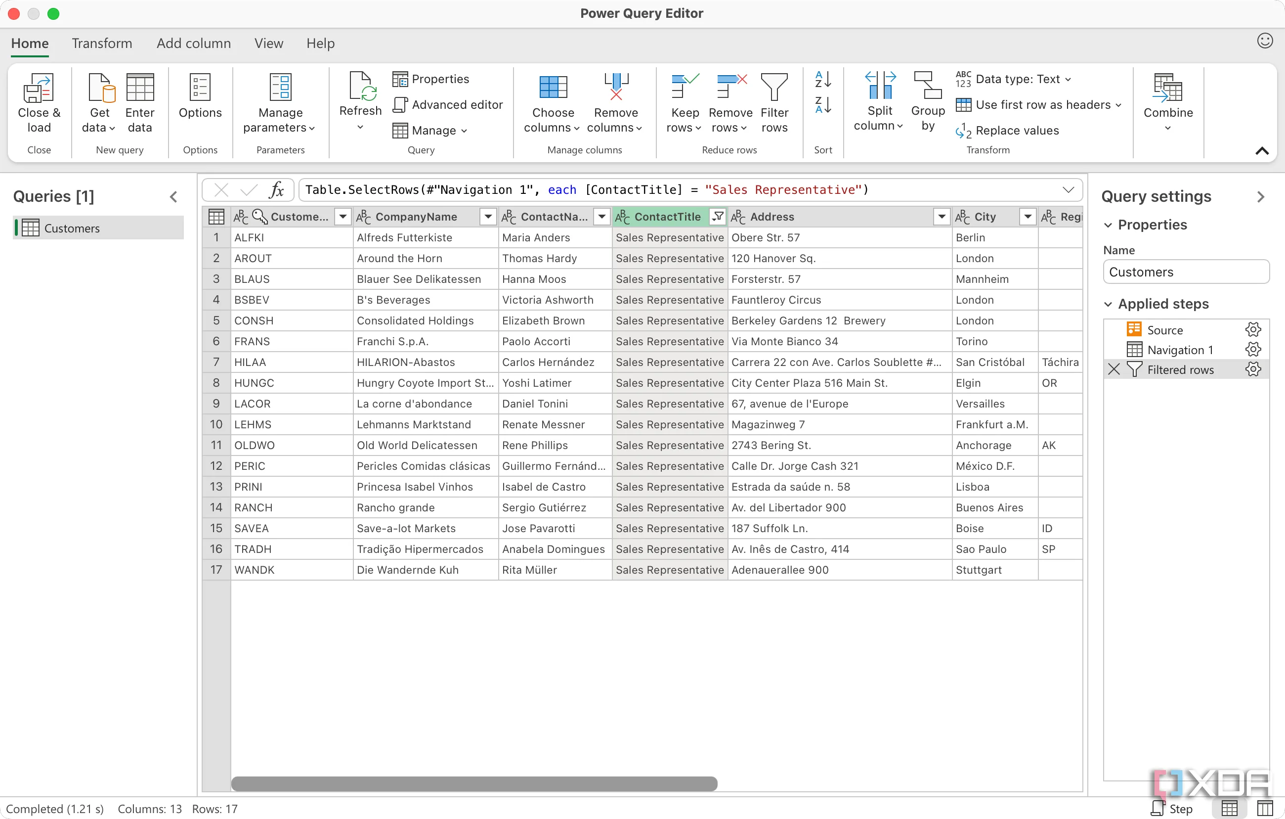 Power Query giúp làm sạch và chuyển đổi dữ liệu trong Excel