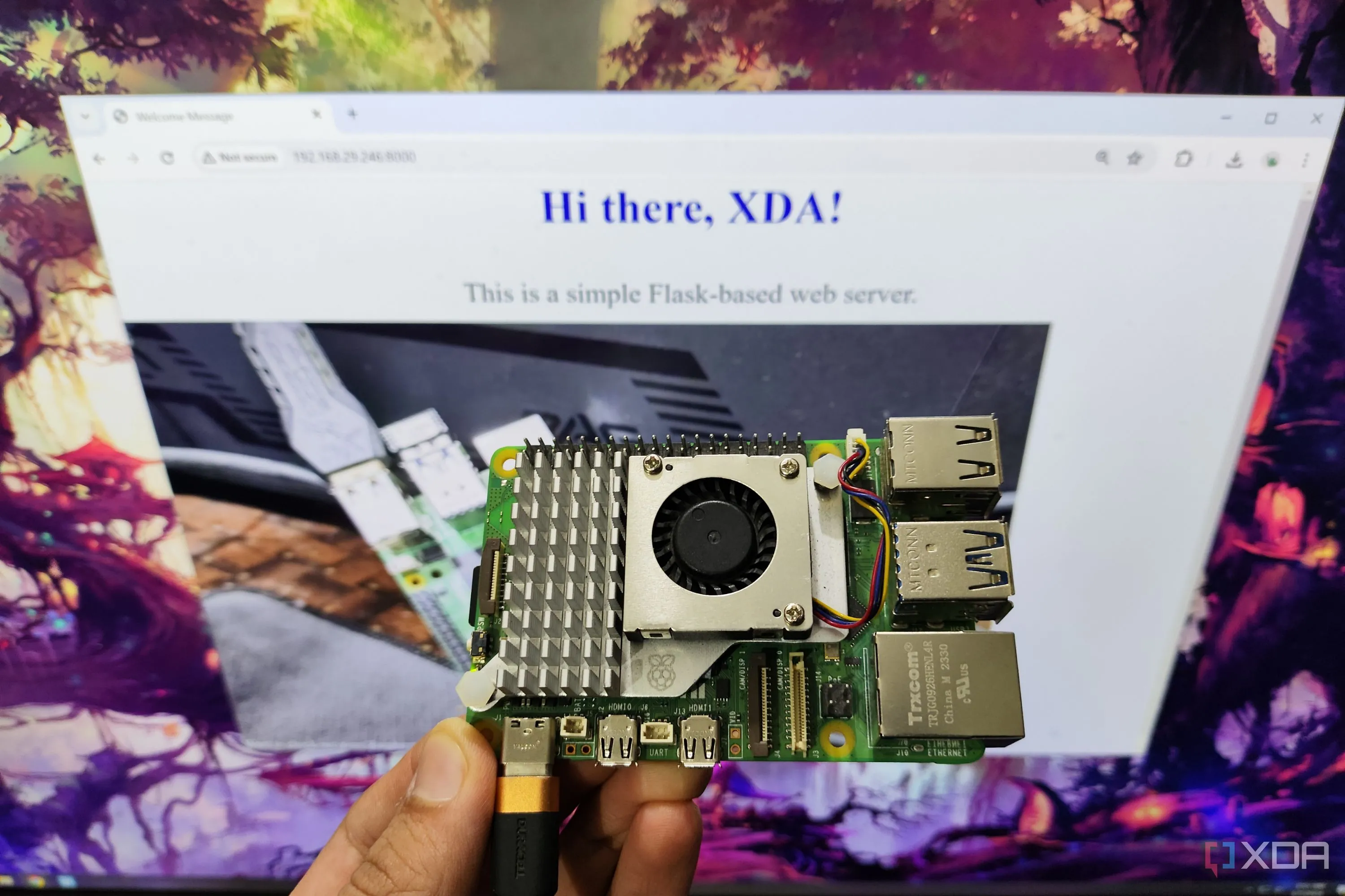 Raspberry Pi hoạt động như một máy chủ web cục bộ với Flask