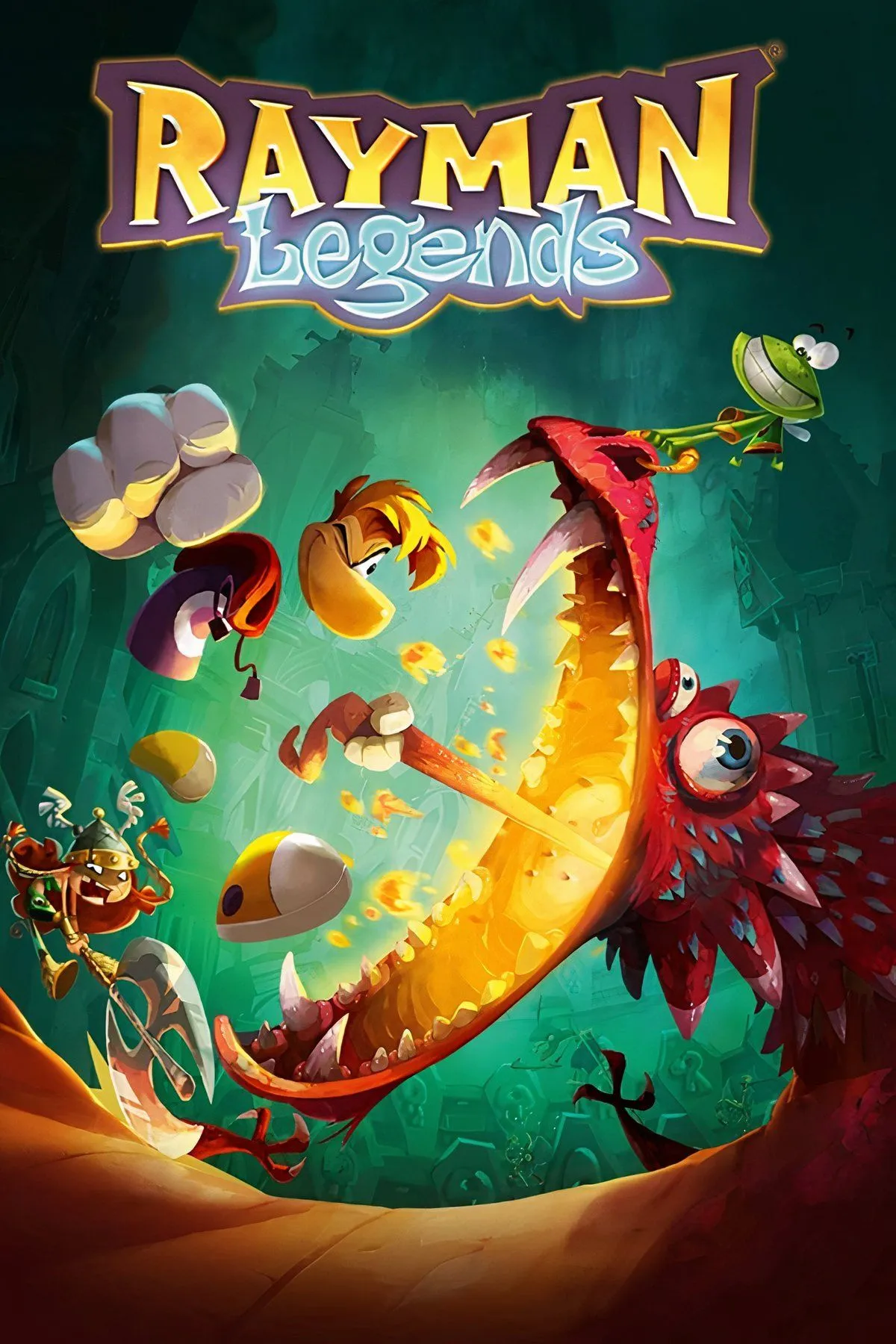 Rayman Legends, game platformer với nhân vật Rayman và đồ họa tươi sáng